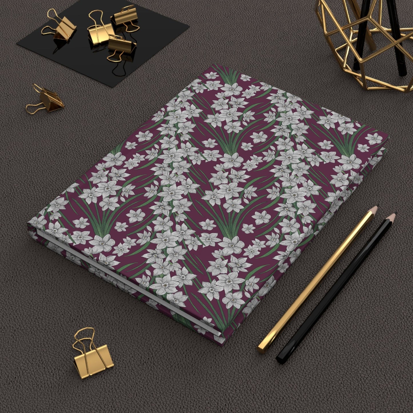 Paper products Journal Paperwhites Flower Pattern Journal - Hardcover Matte