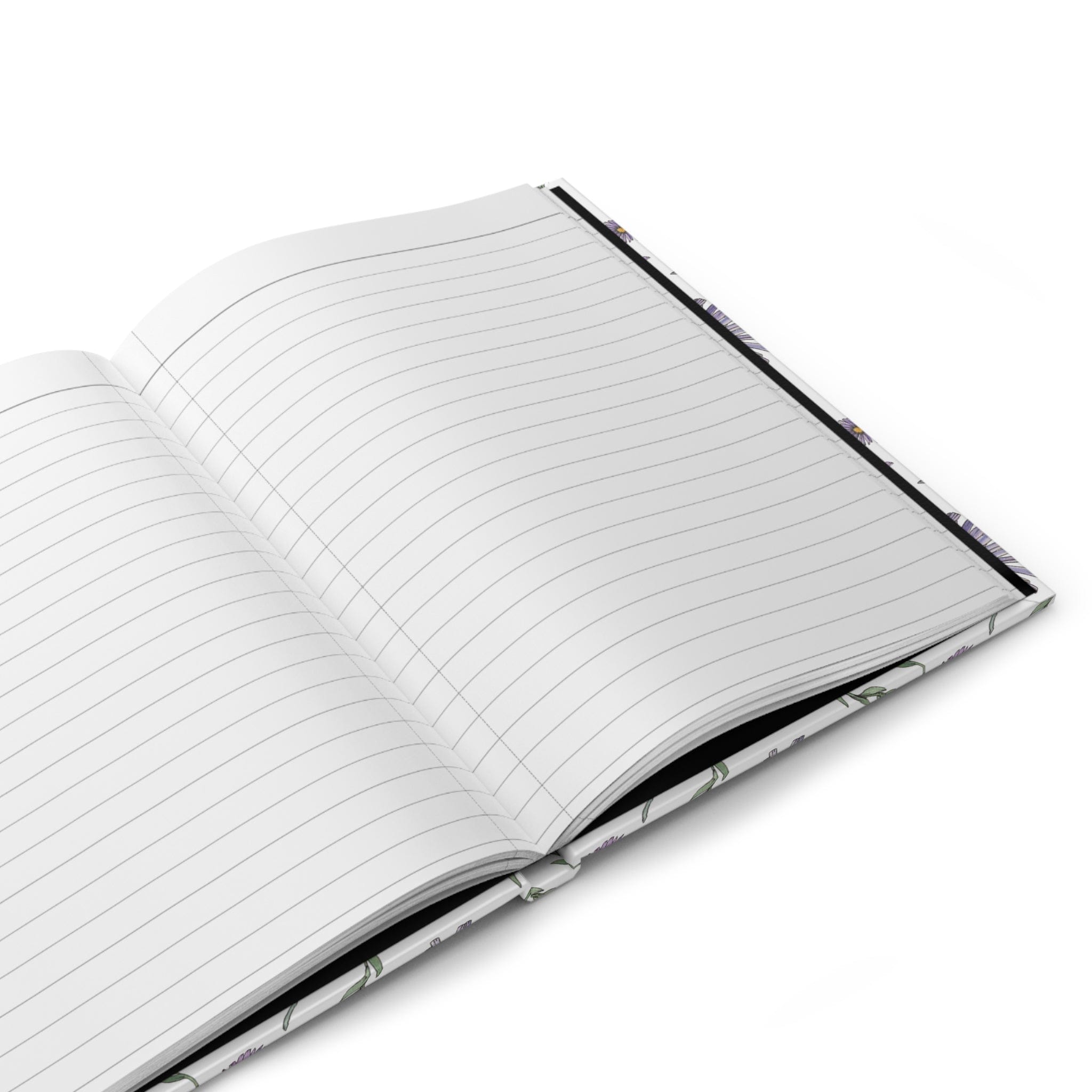 Paper products Journal Purple Wildflower Journal Hardcover Matte – Hand-Drawn Floral Pattern