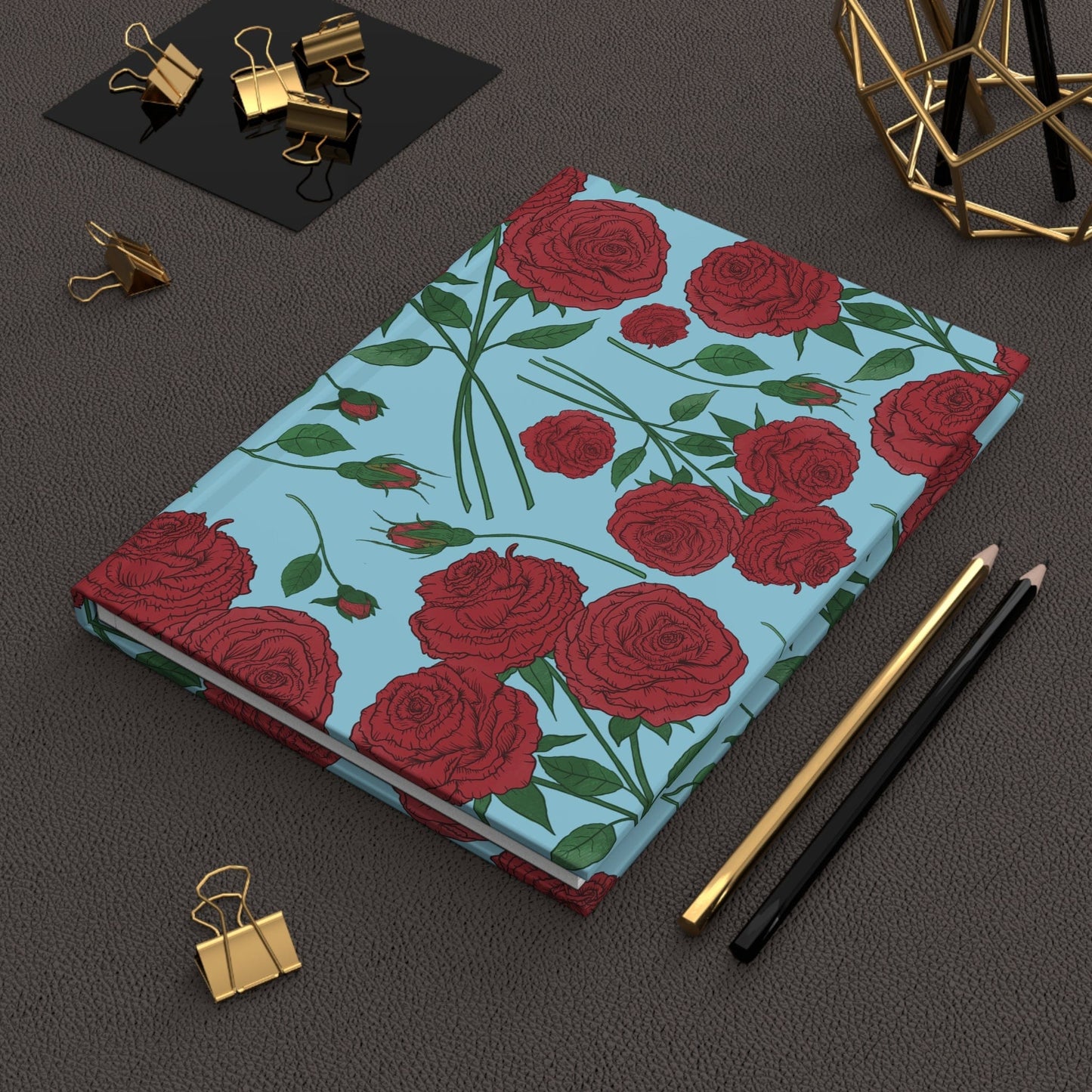 Paper products Journal Rose Flower Pattern Journal - Hardcover Matte