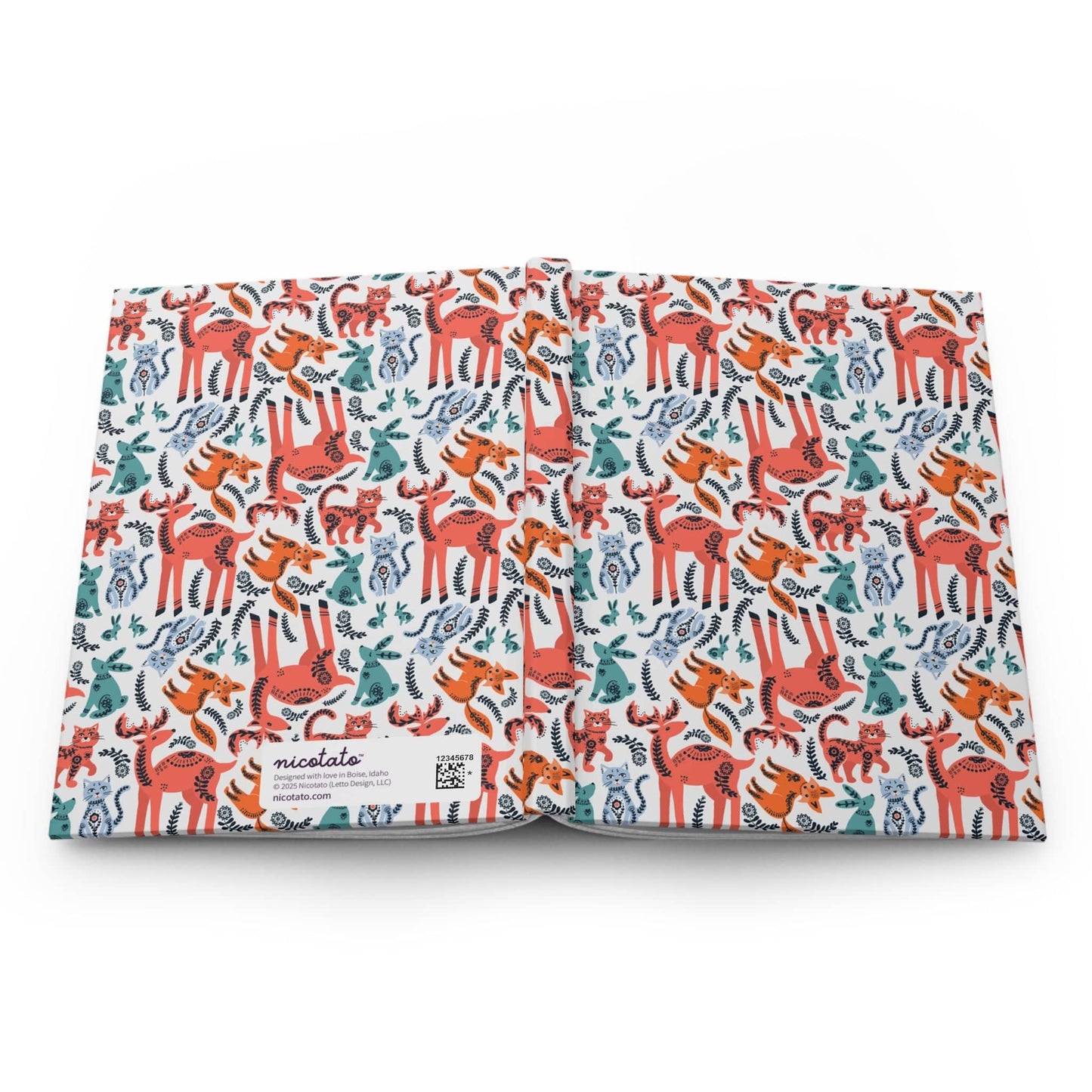 Paper products Journal Woodland Animals and Cats Hardcover Journal
