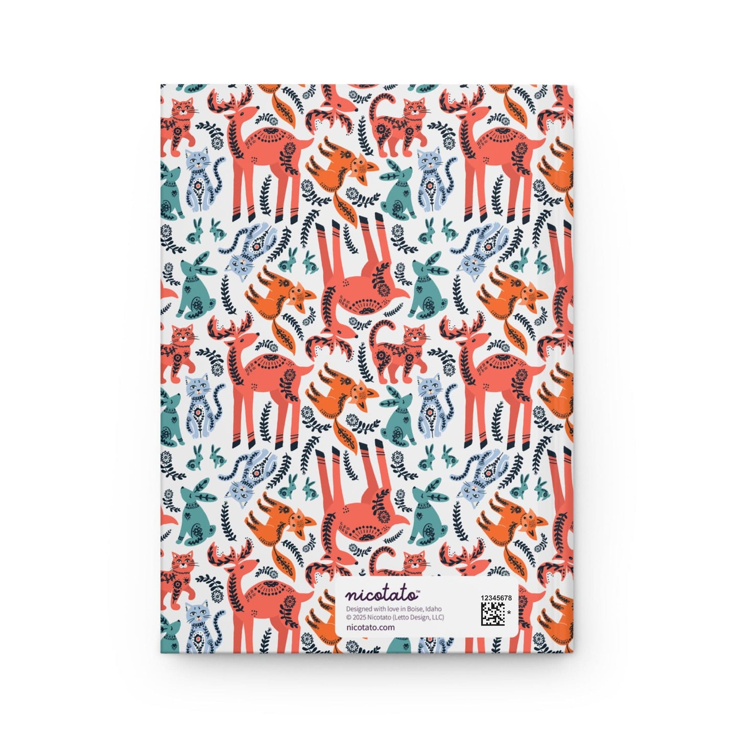 Paper products Journal Woodland Animals and Cats Hardcover Journal