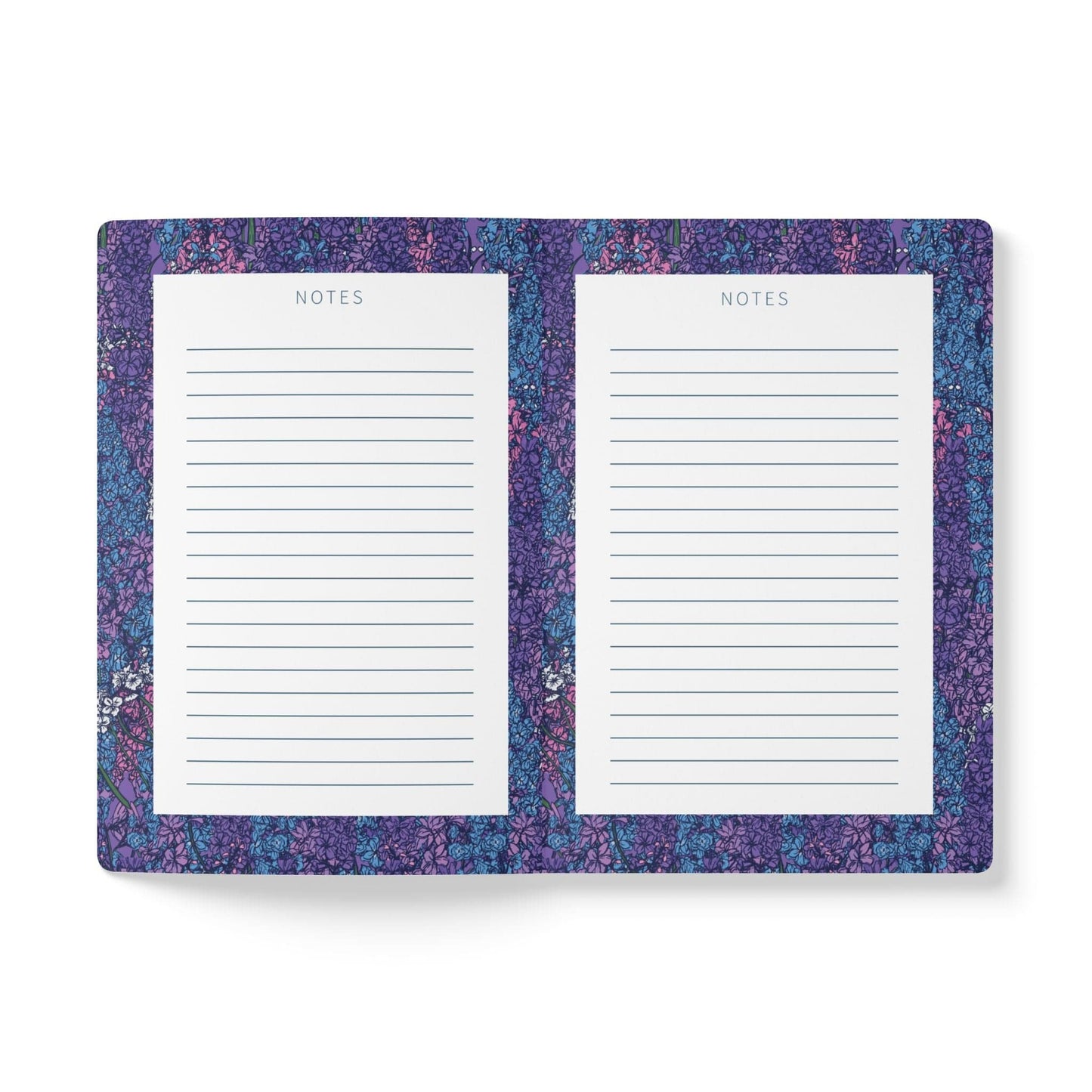 Paper products Larkspur Flower Journal - July Birth flower - Personalizable Softcover Journal