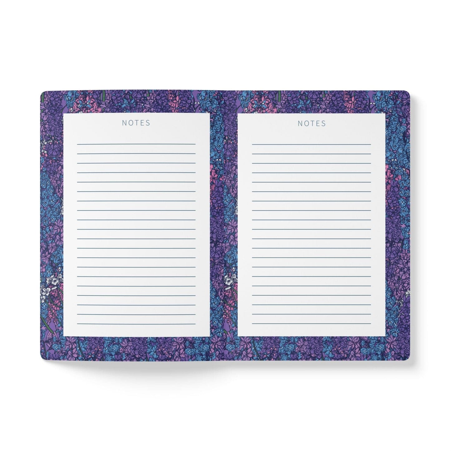 Paper products Larkspur Flower Journal - July Birth flower - Personalizable Softcover Journal