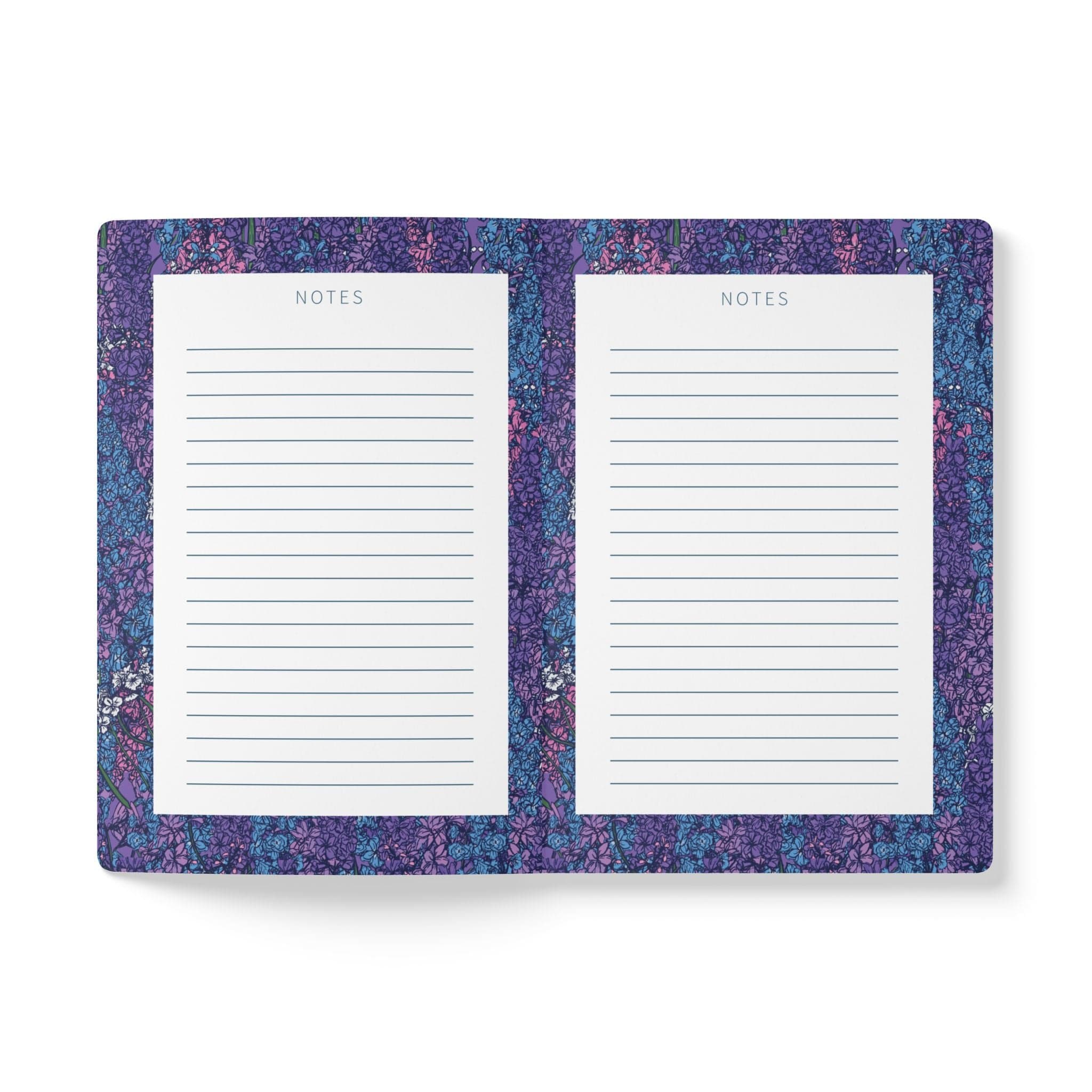 Paper products Larkspur Flower Journal - July Birth flower - Personalizable Softcover Journal