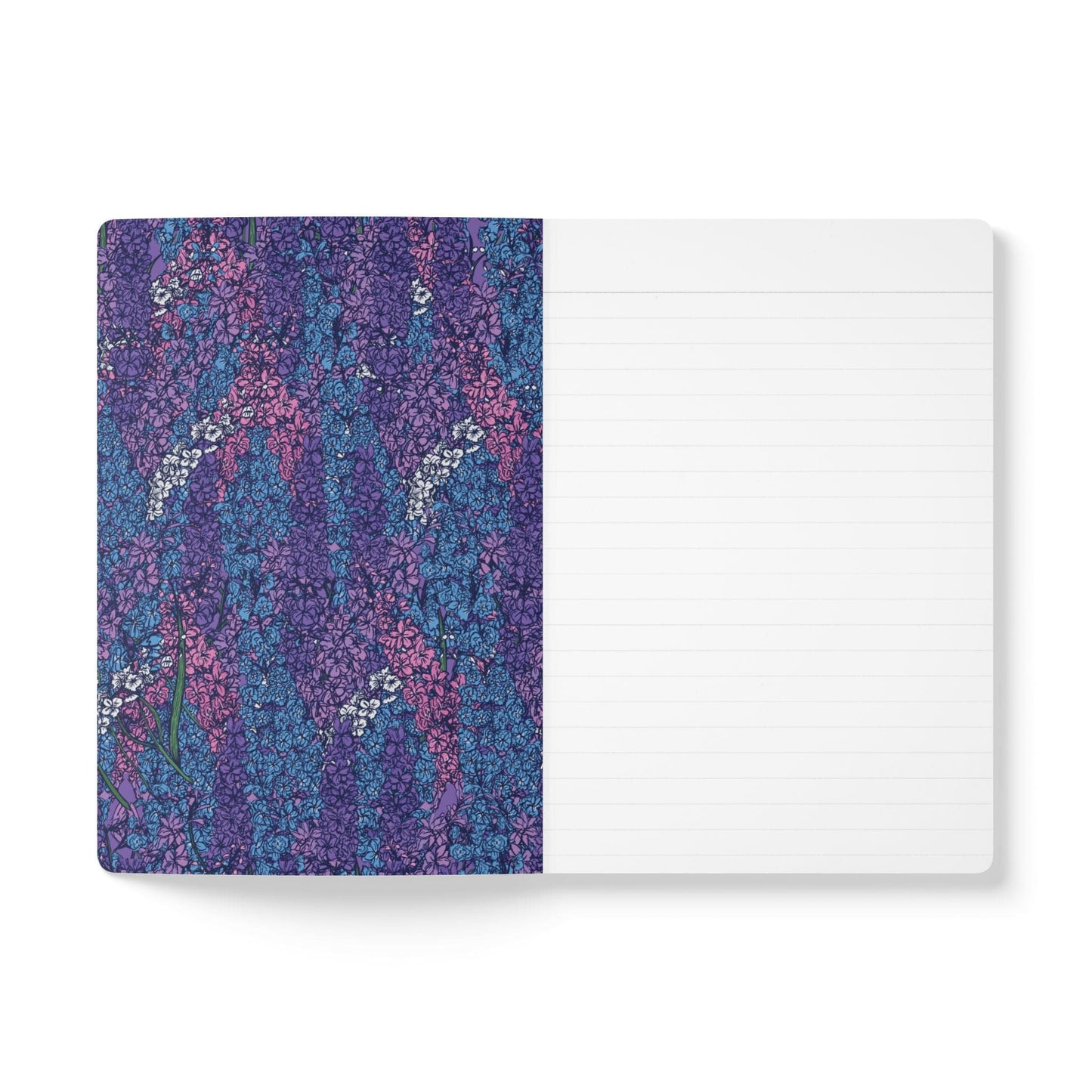 Paper products Larkspur Flower Journal - July Birth flower - Personalizable Softcover Journal