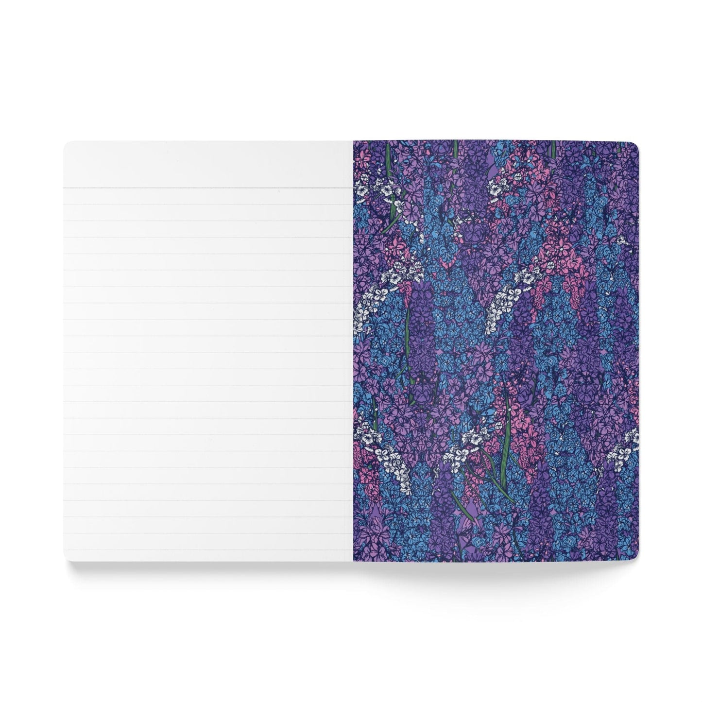 Paper products Larkspur Flower Journal - July Birth flower - Personalizable Softcover Journal