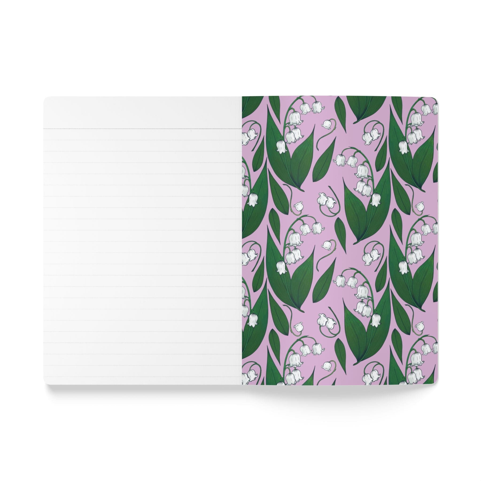 Paper products Lily of the Valley Flower Journal - May Birth flower - Personalizable Softcover Journal