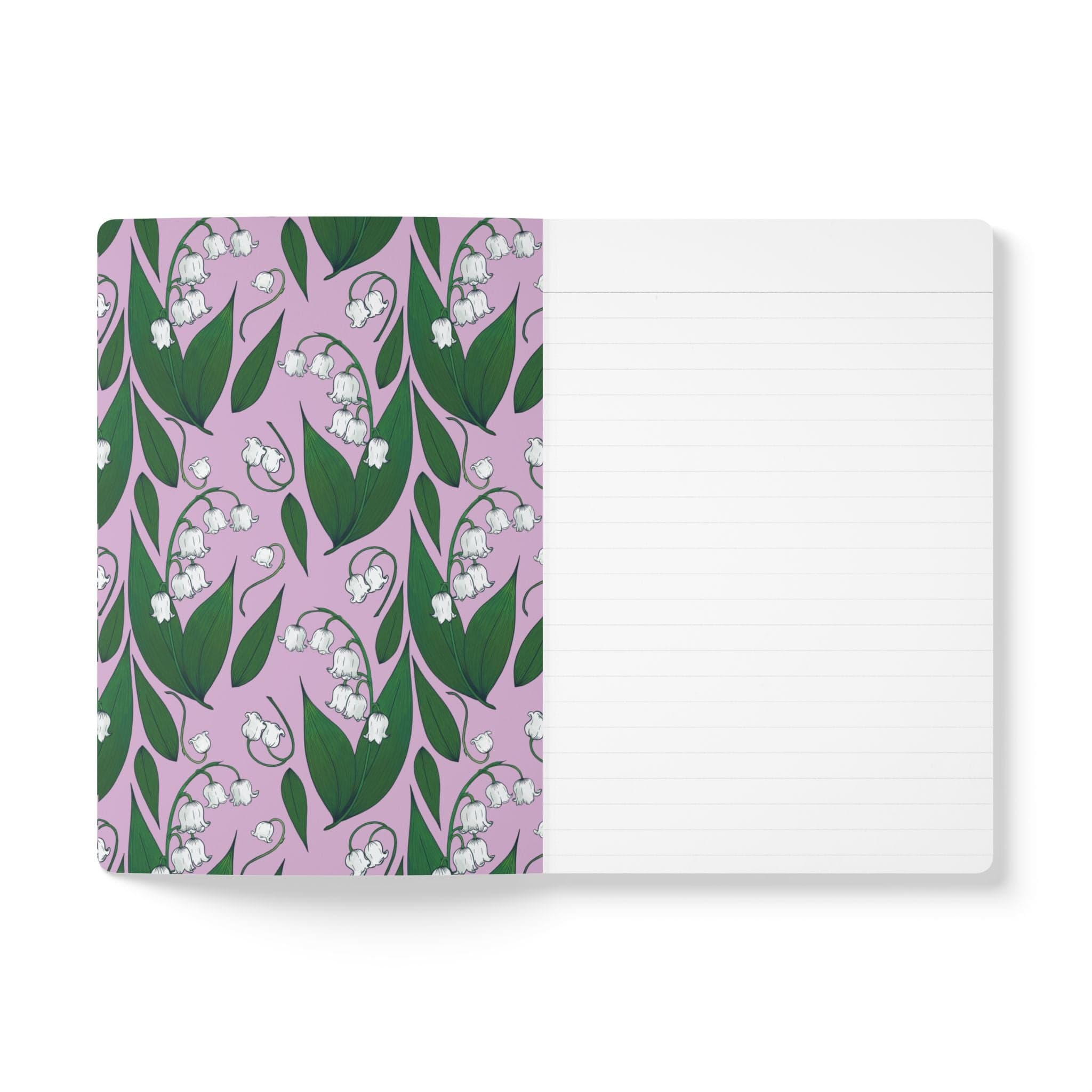 Paper products Lily of the Valley Flower Journal - May Birth flower - Personalizable Softcover Journal