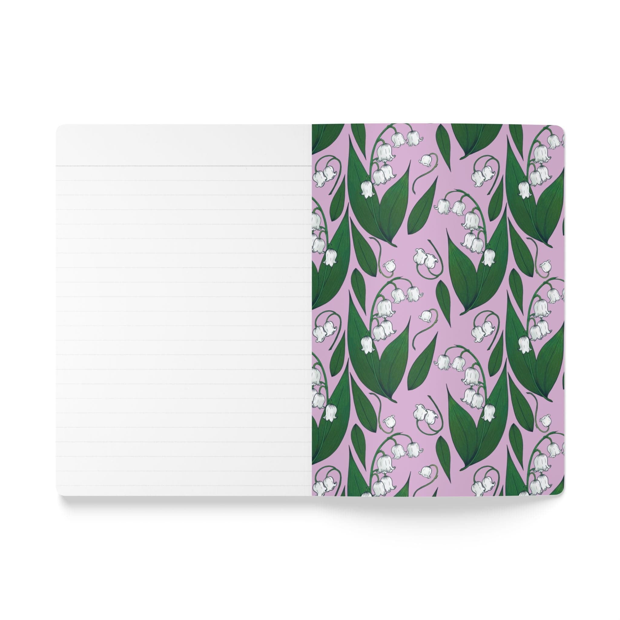 Paper products Lily of the Valley Flower Journal - May Birth flower - Personalizable Softcover Journal