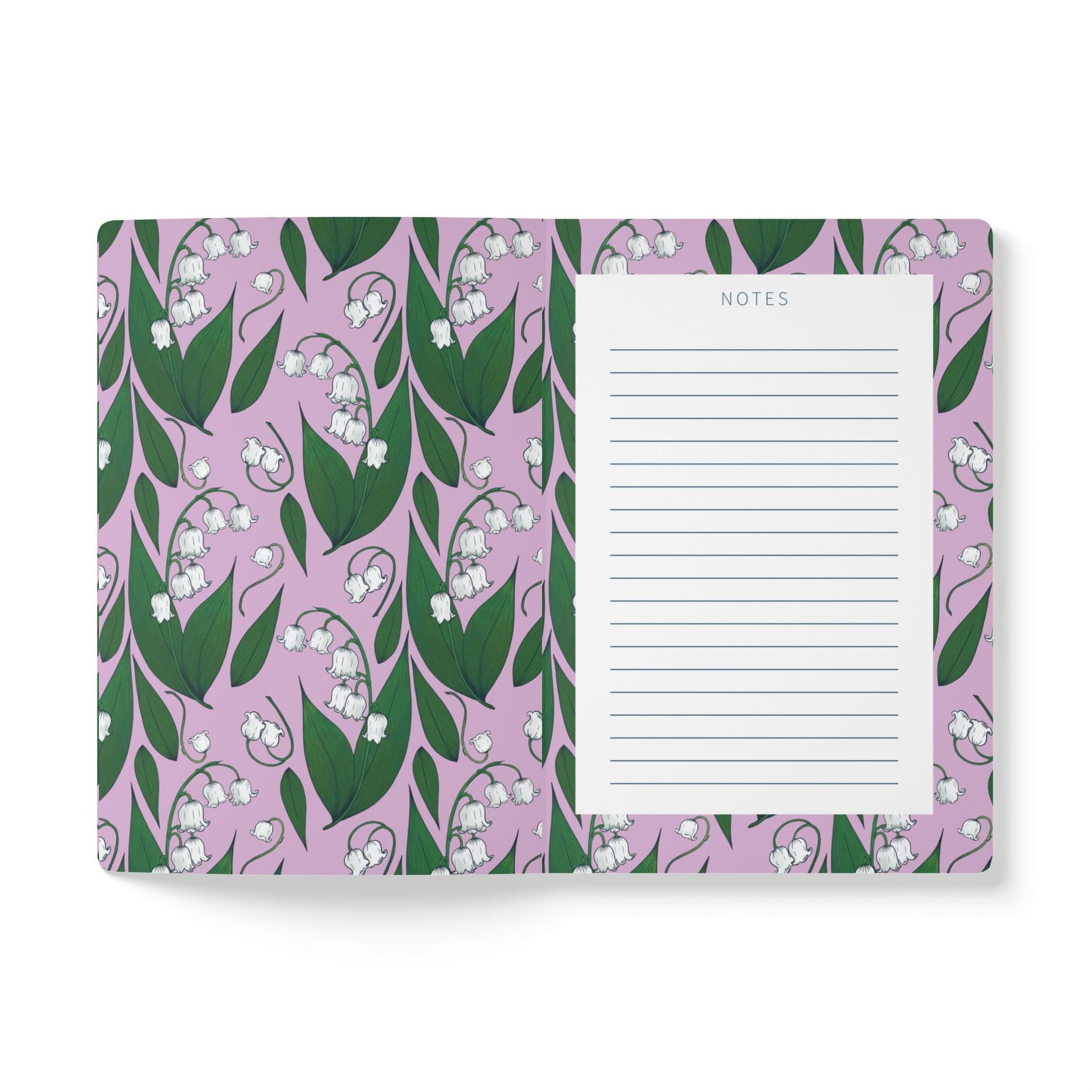 Paper products Lily of the Valley Flower Journal - May Birth flower - Personalizable Softcover Journal
