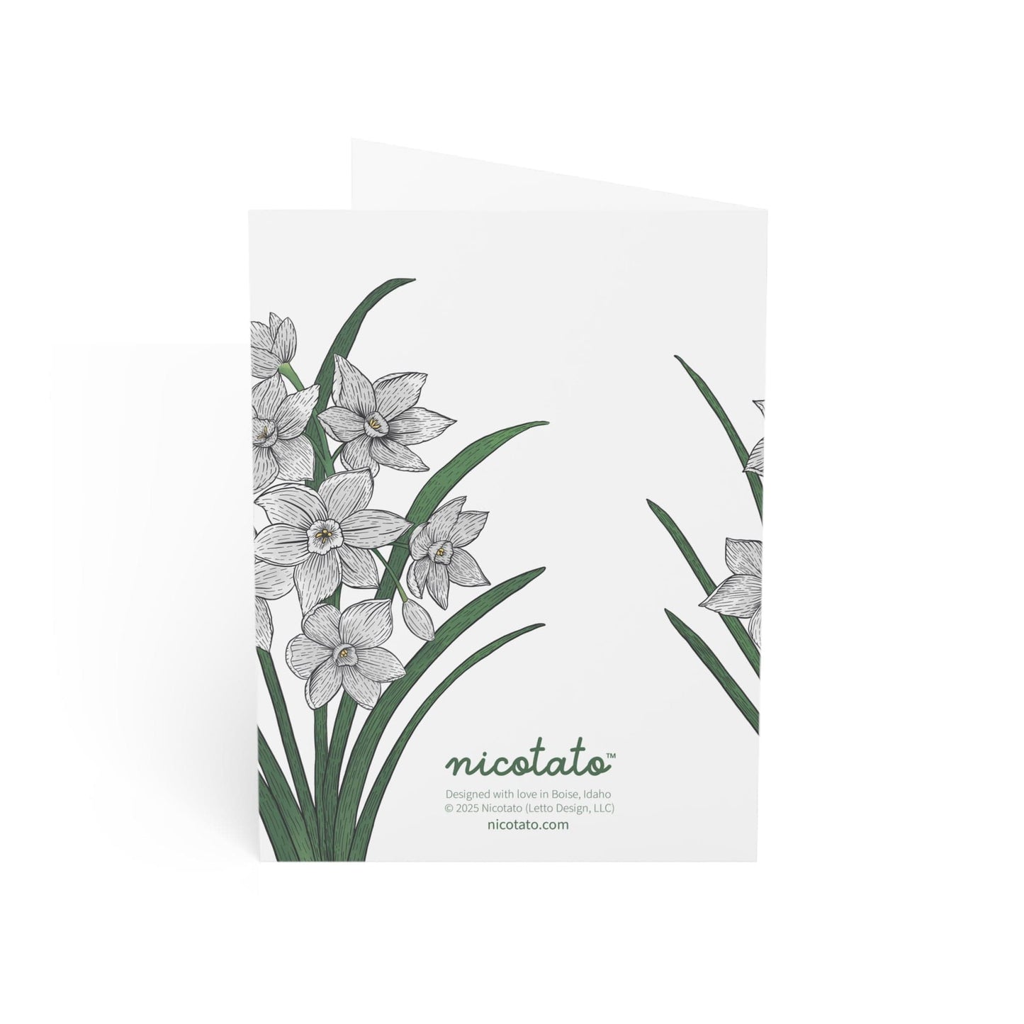 Paper products Mother's Day Paperwhite Flower Greeting Cards