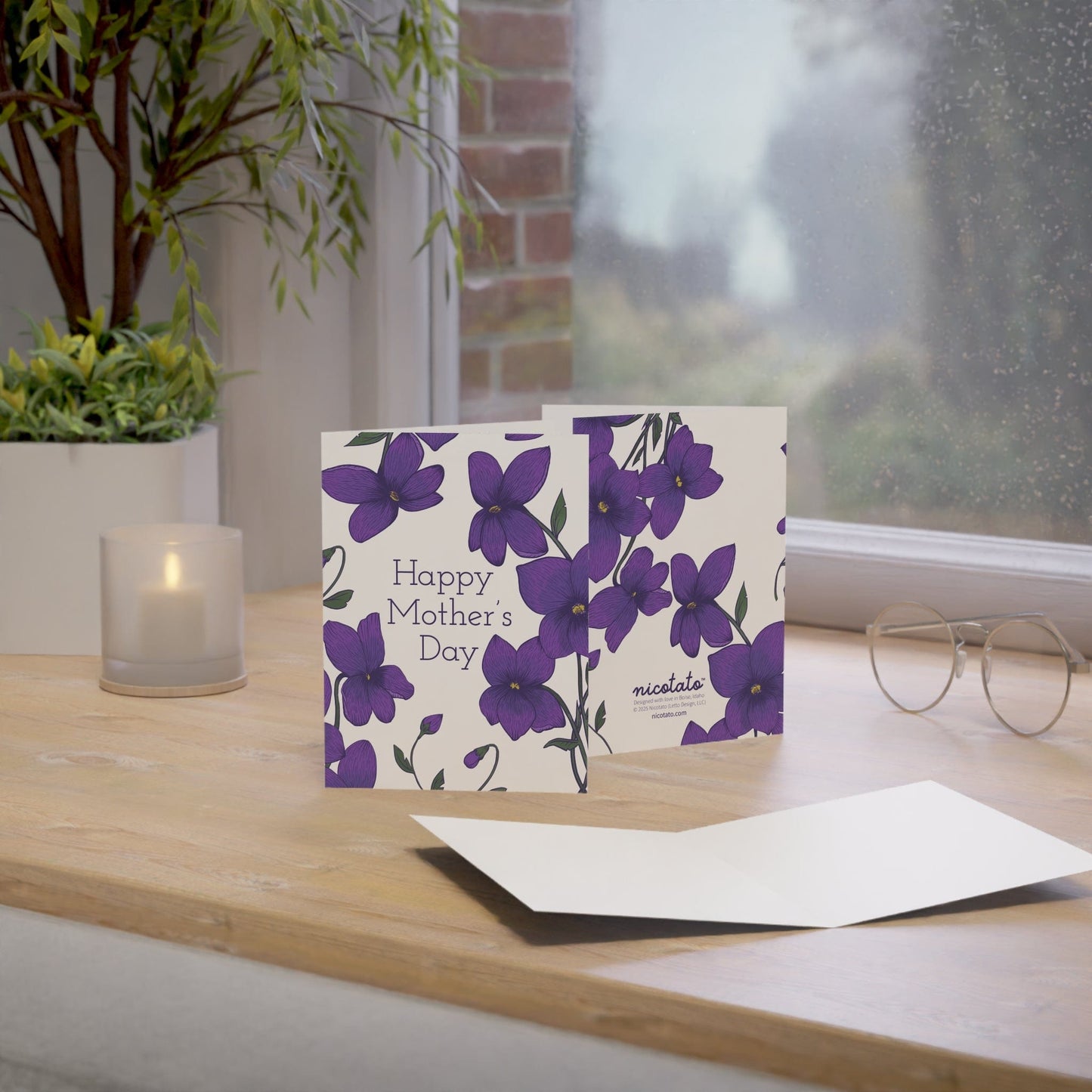Paper products Mother's Day Violets Greeting Cards