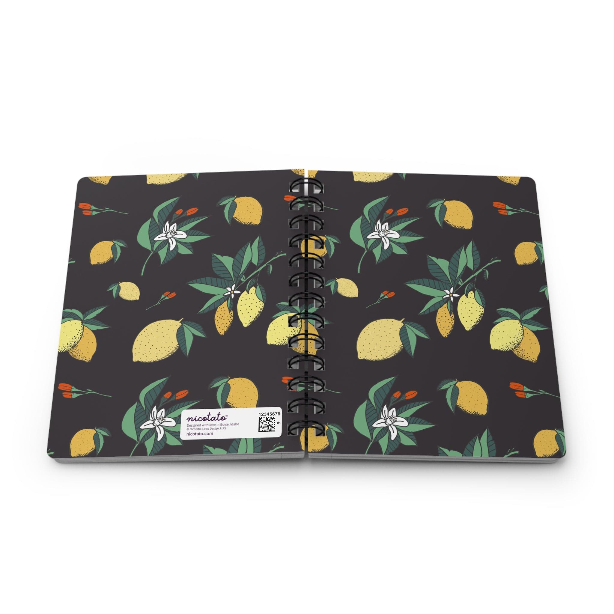 Paper products One Size Lemon & Flowers Spiral Bound Journal