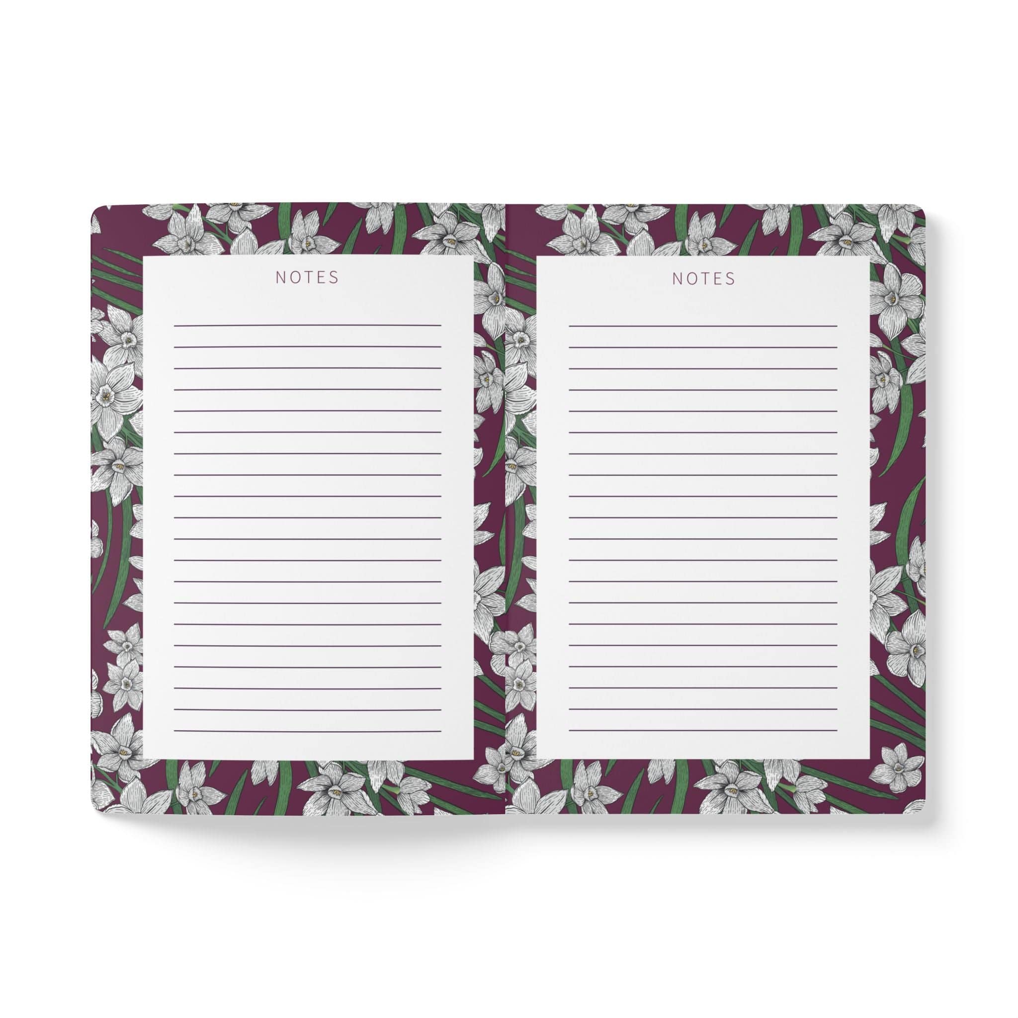 Paper products Paperwhite Flower Journal - December Birth flower - Personalizable Softcover Journal