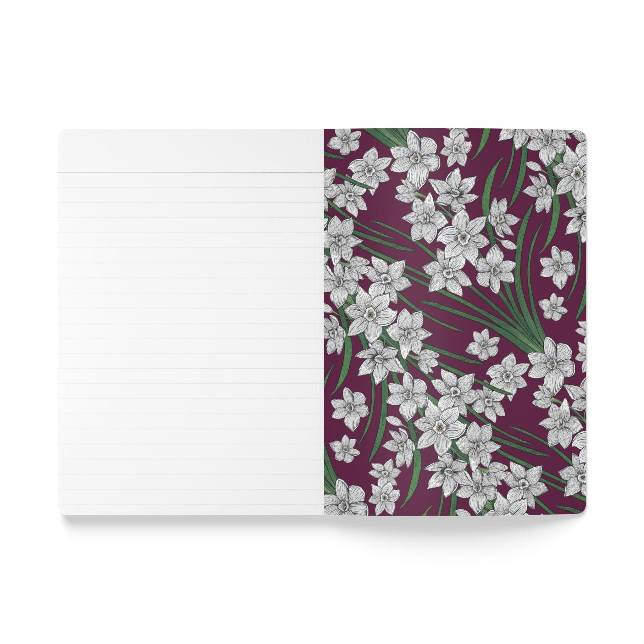 Paper products Paperwhite Flower Journal - December Birth flower - Personalizable Softcover Journal