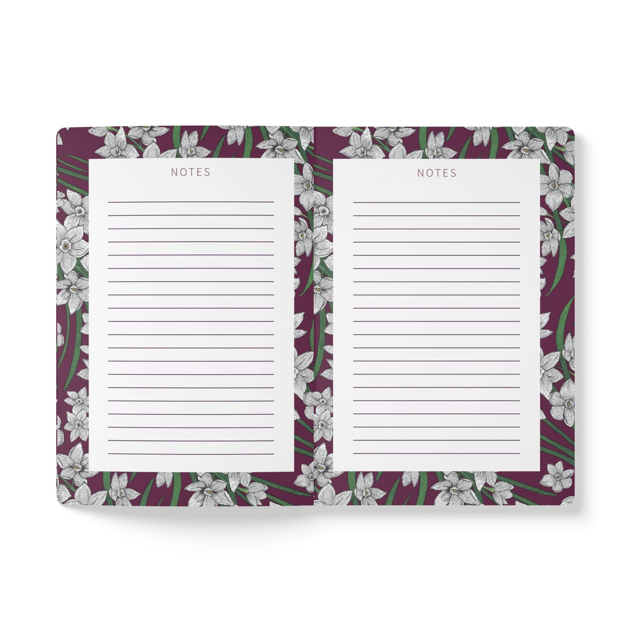 Paper products Paperwhite Flower Journal - December Birth flower - Personalizable Softcover Journal