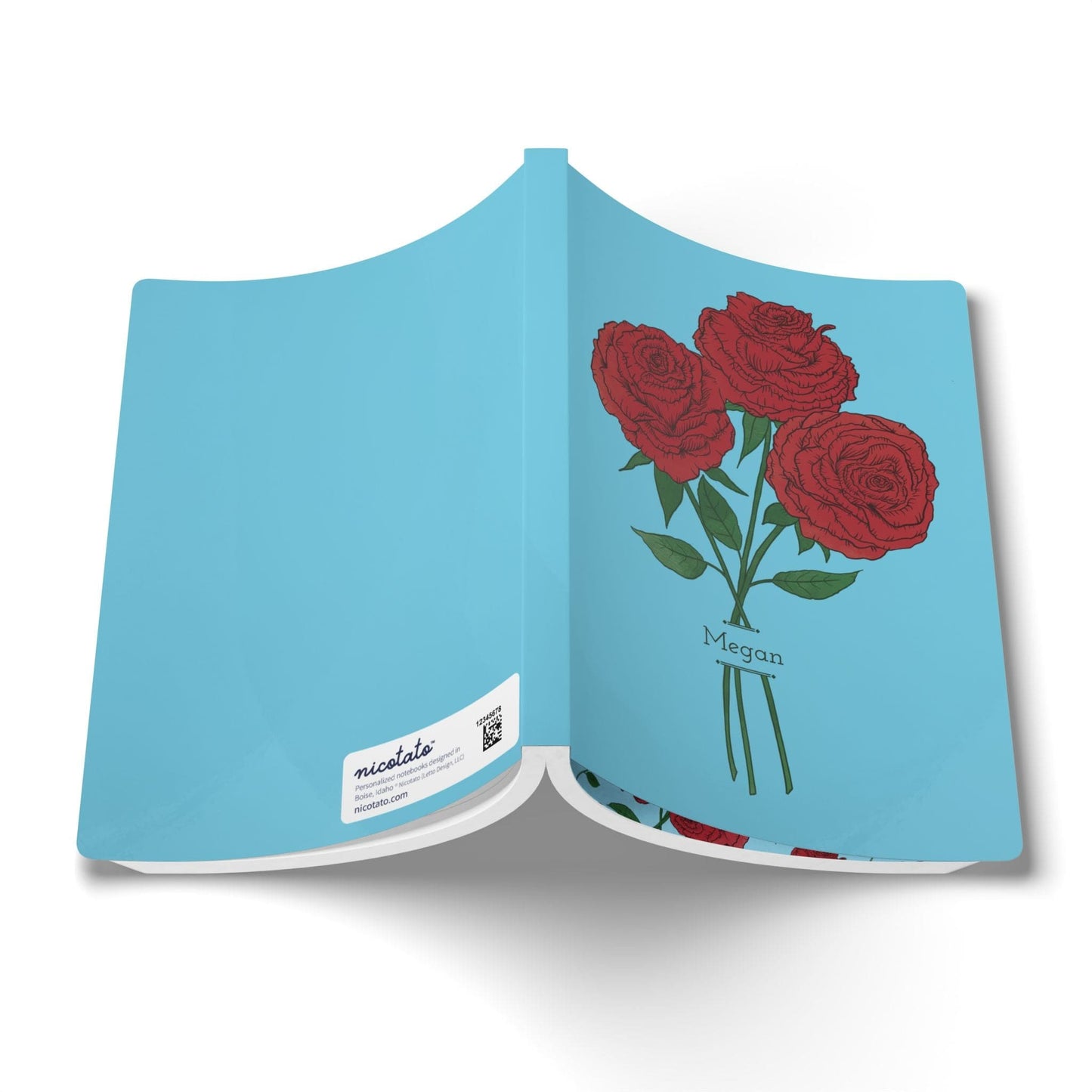 Paper products Rose Flower Journal - June Birth flower - Personalizable Softcover Journal