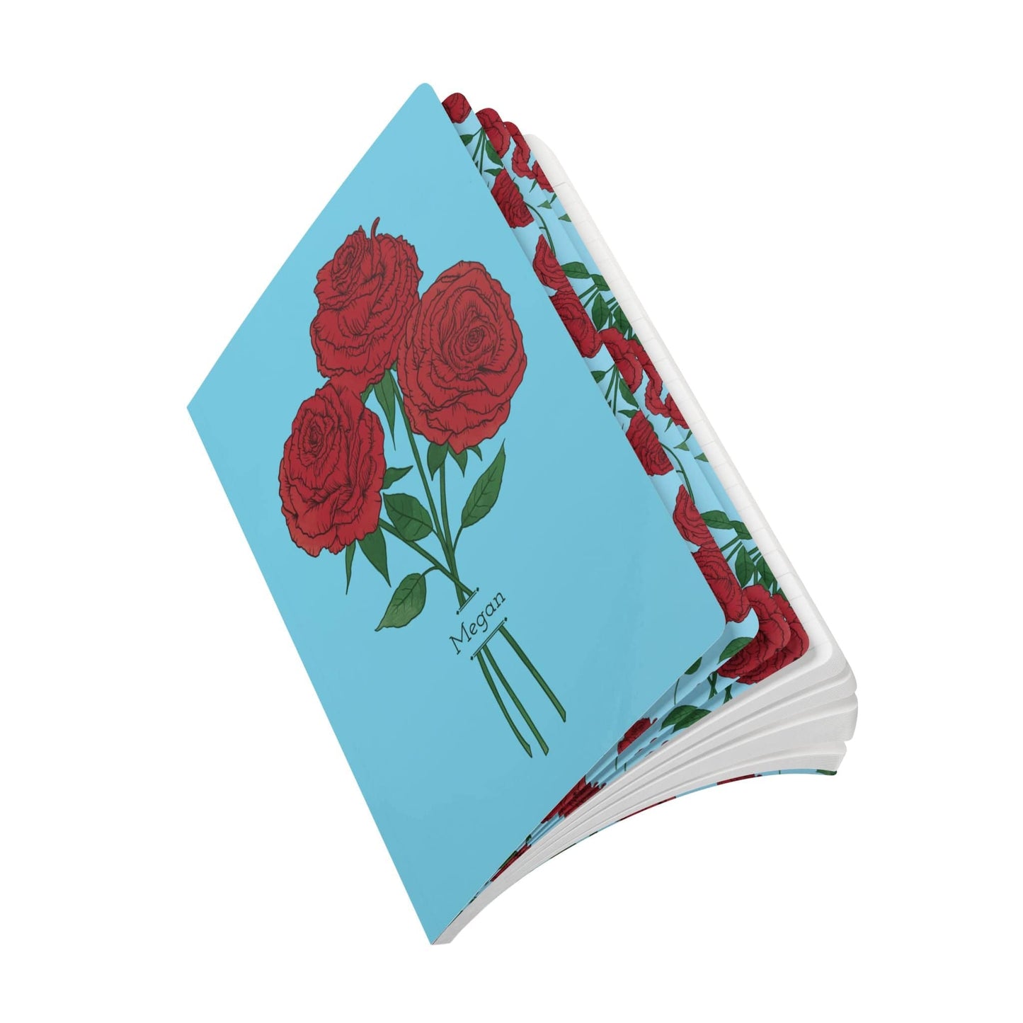 Paper products Rose Flower Journal - June Birth flower - Personalizable Softcover Journal