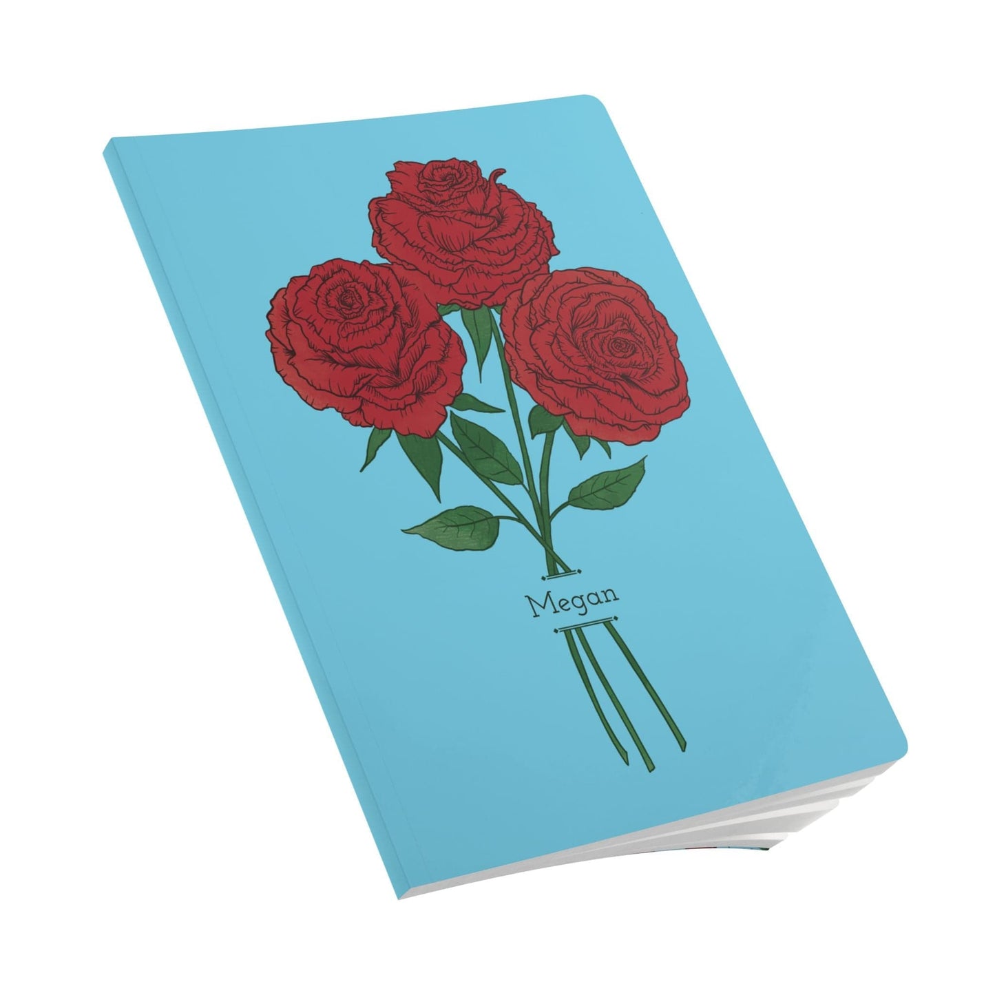 Paper products Rose Flower Journal - June Birth flower - Personalizable Softcover Journal