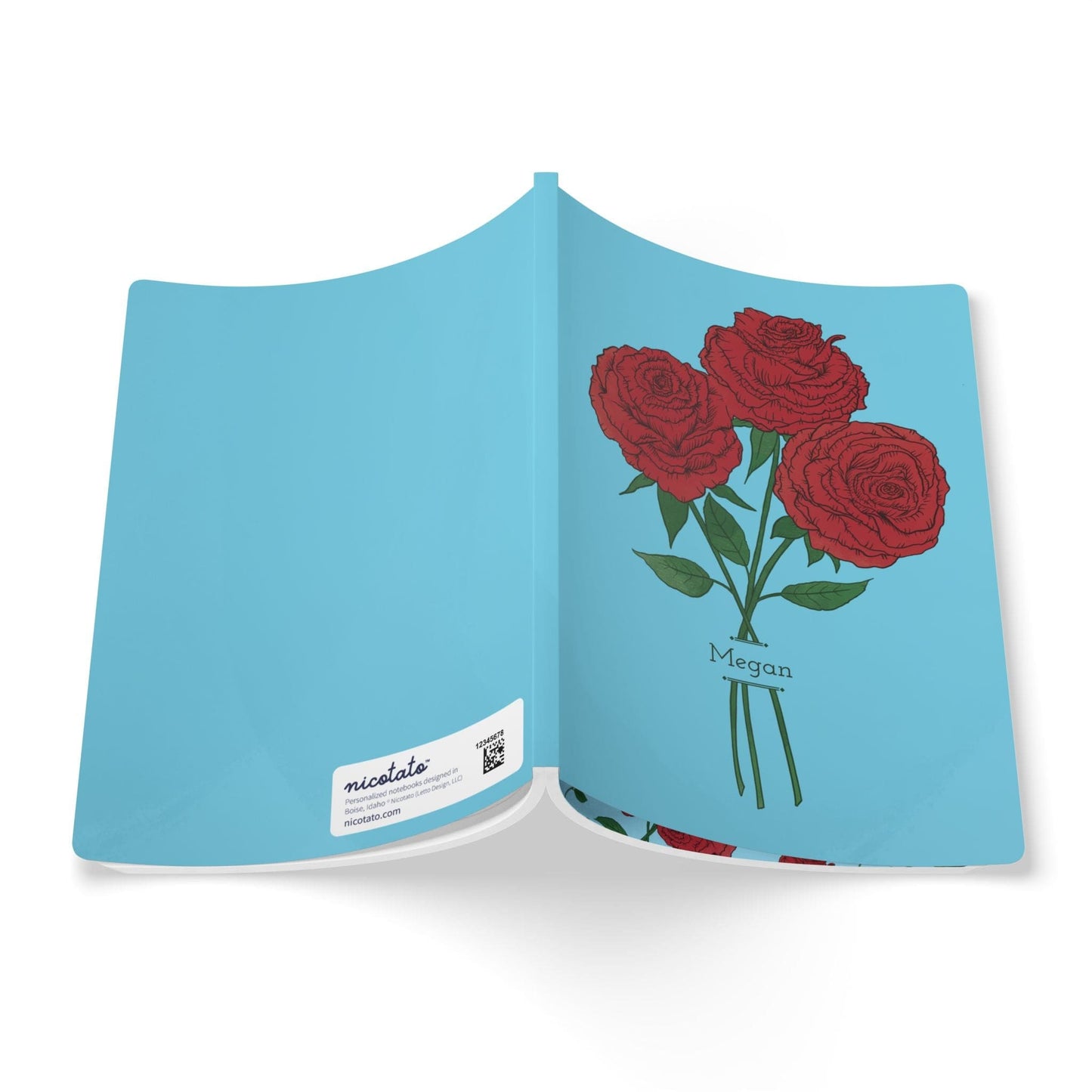 Paper products Rose Flower Journal - June Birth flower - Personalizable Softcover Journal