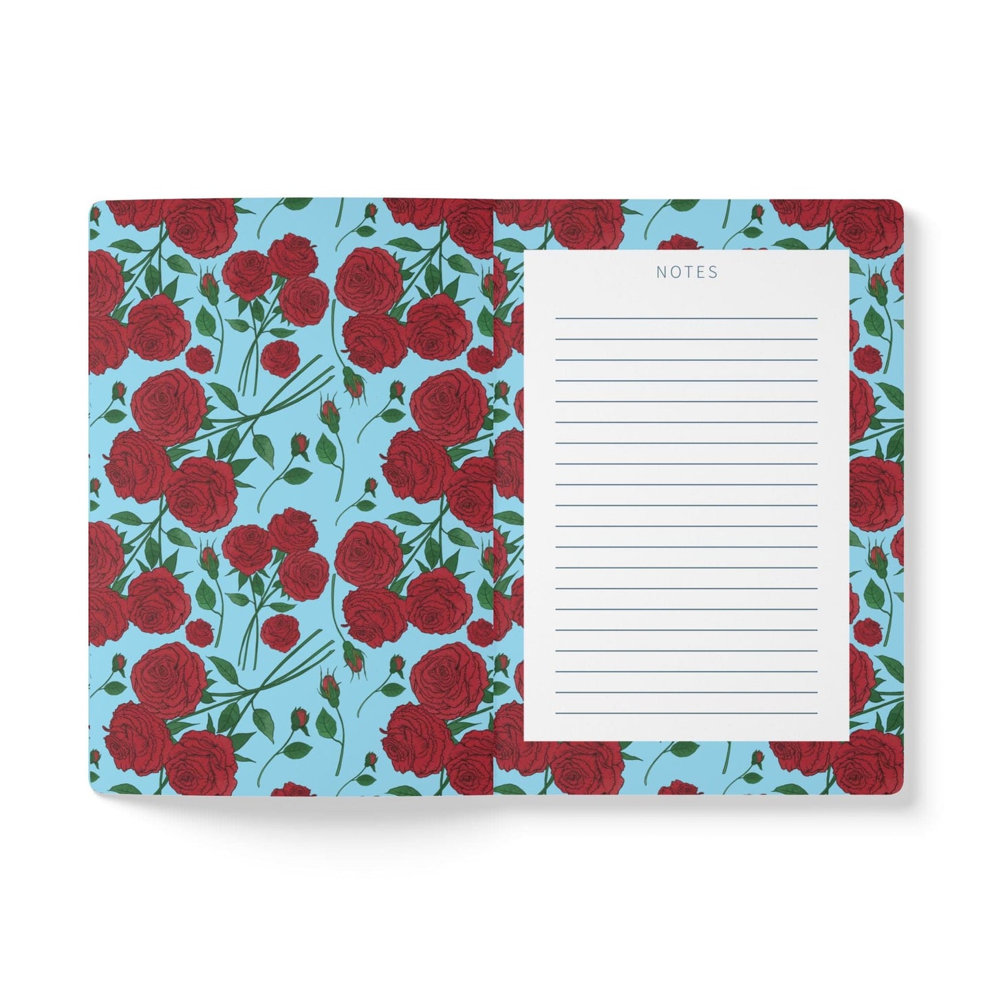 Paper products Rose Flower Journal - June Birth flower - Personalizable Softcover Journal