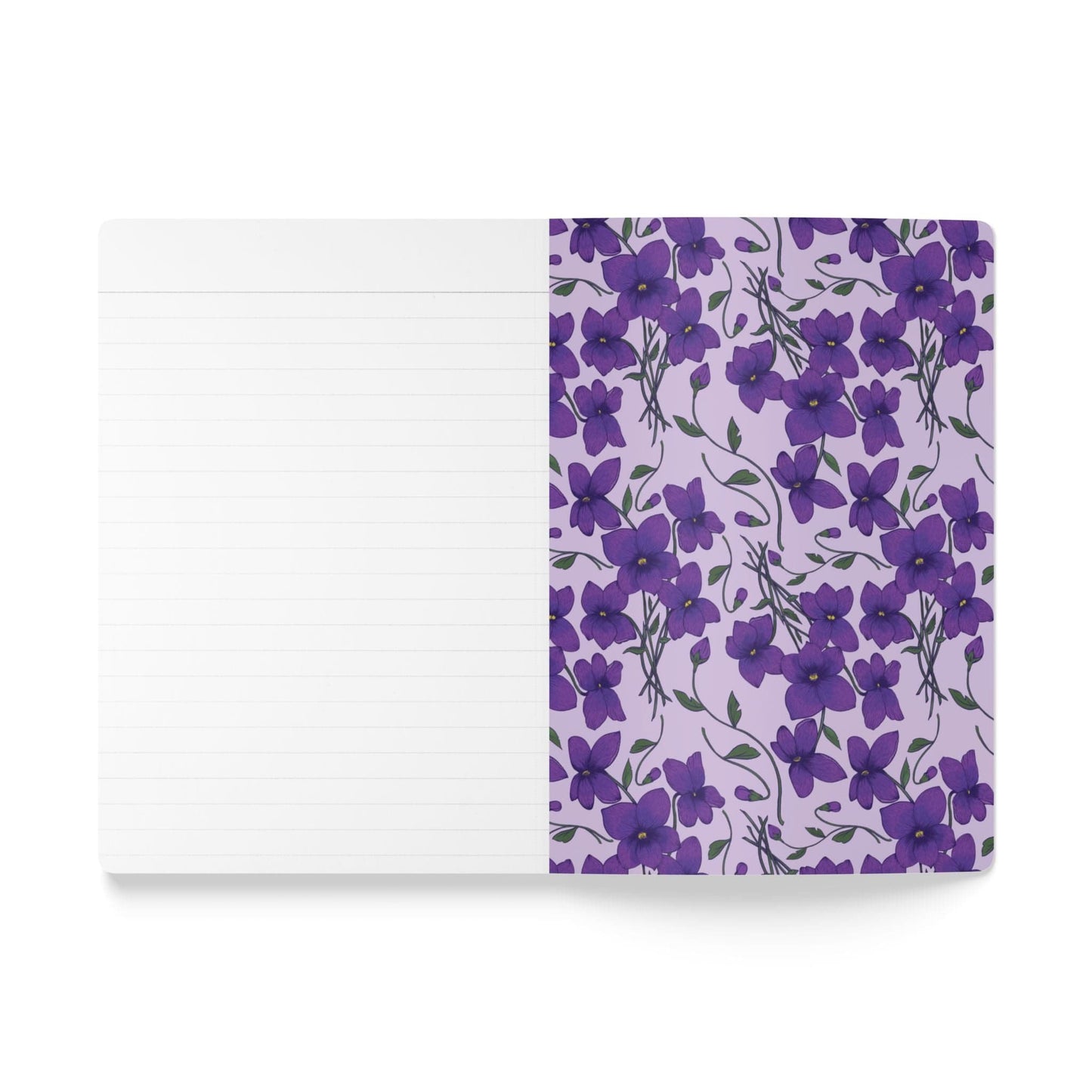 Paper products Violet Flower Journal - February Birth flower - Personalizable Softcover Journal