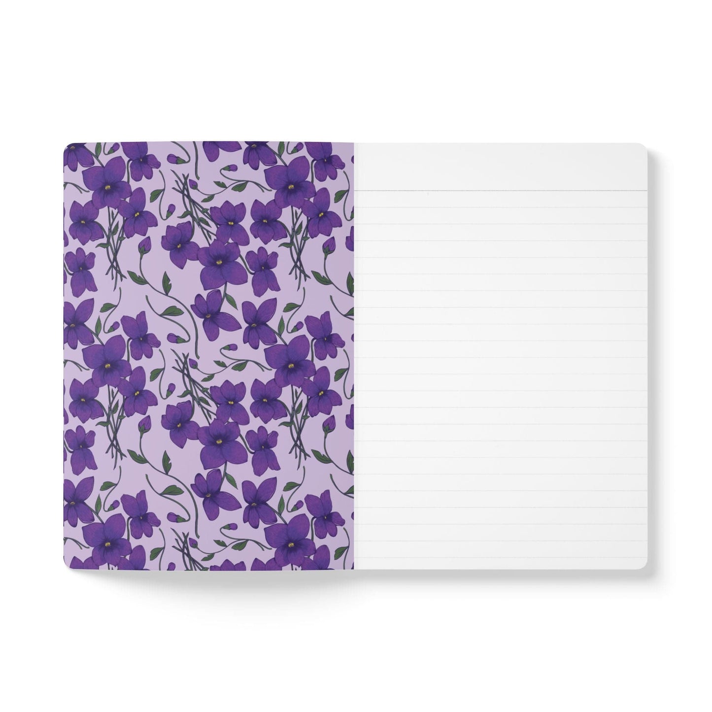 Paper products Violet Flower Journal - February Birth flower - Personalizable Softcover Journal