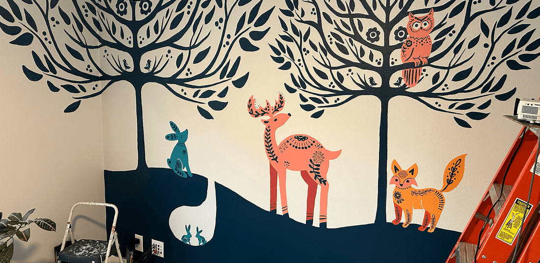 I Painted My Daughter's Nursery Mural While Five Months Pregnant (Here's How It Turned Out)