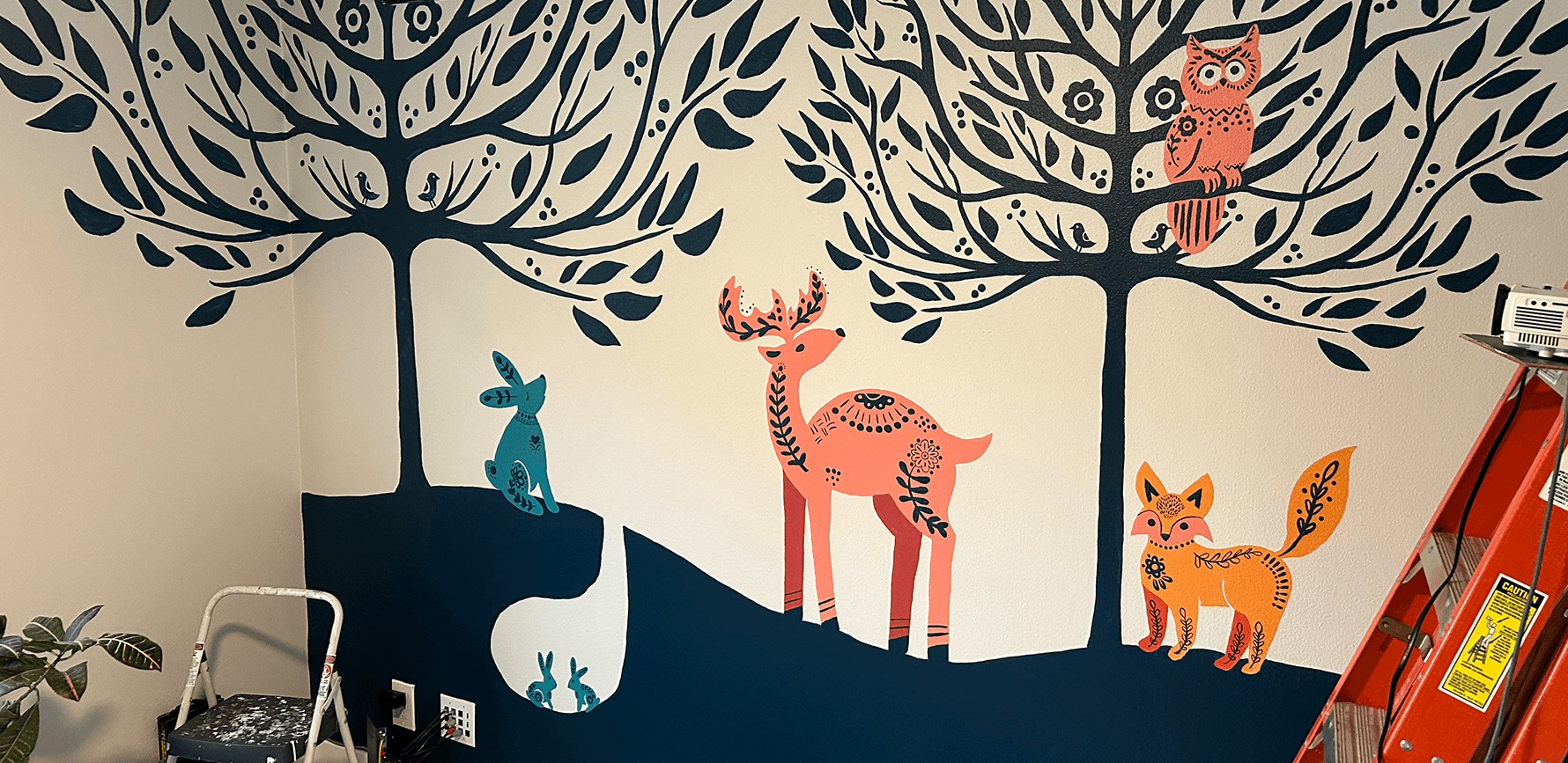 I Painted My Daughter's Nursery Mural While Five Months Pregnant (Here's How It Turned Out)
