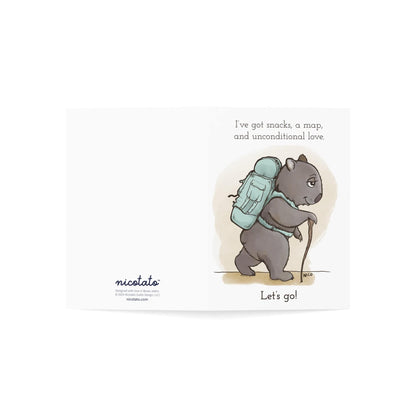 Wombat Adventure Greeting Card