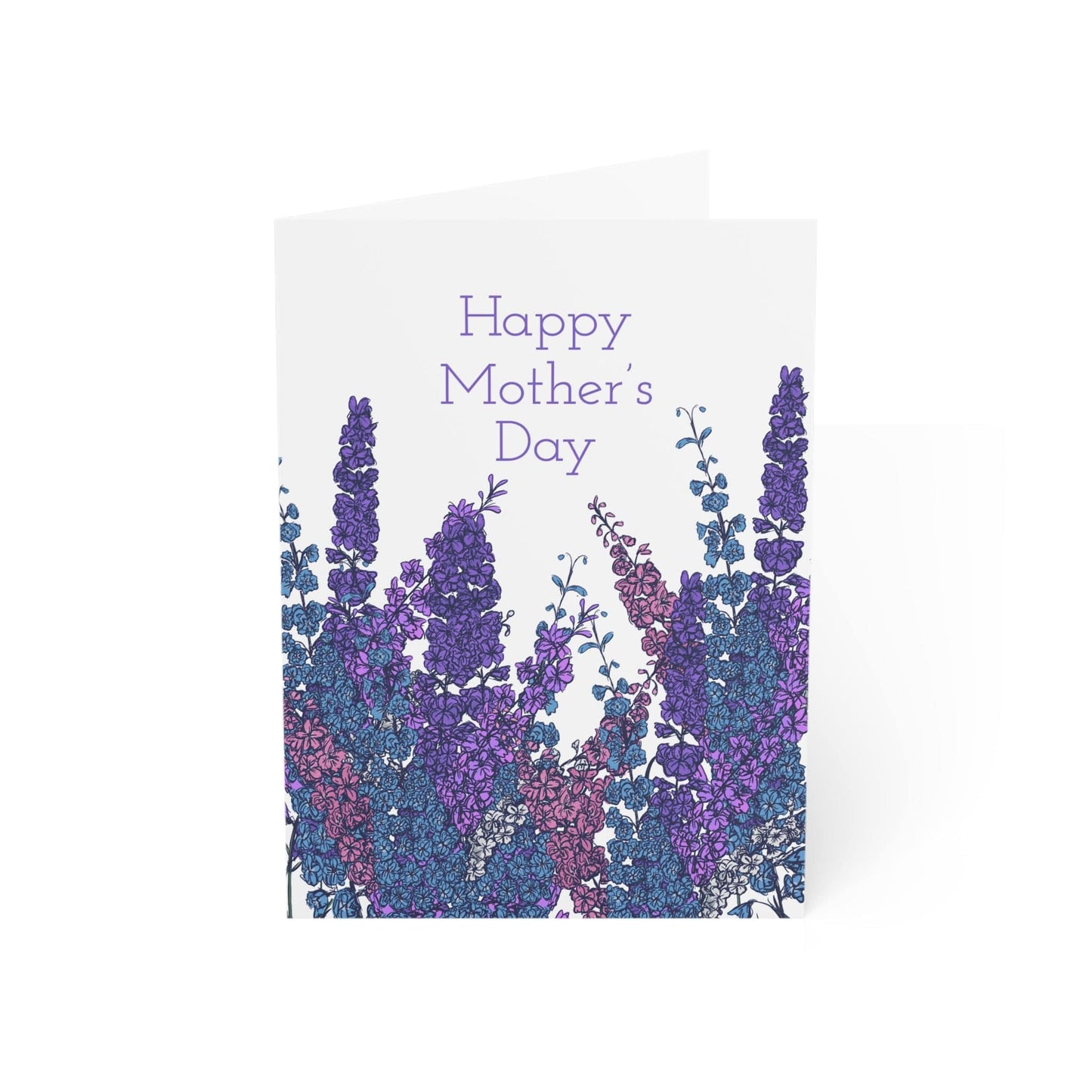 Mother's Day Larkspur Flower Greeting Cards