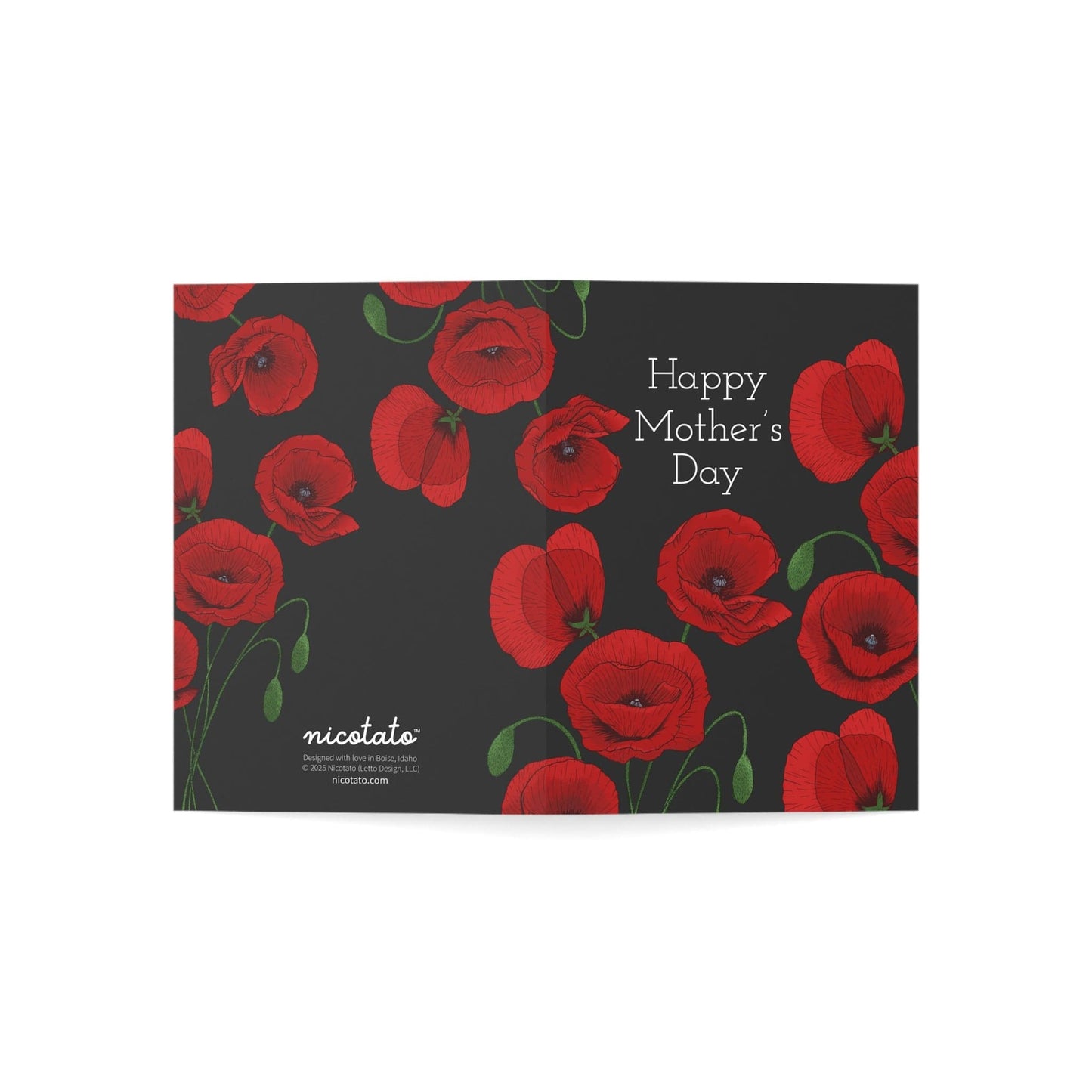 Mother's Day Poppy Flower Greeting Cards