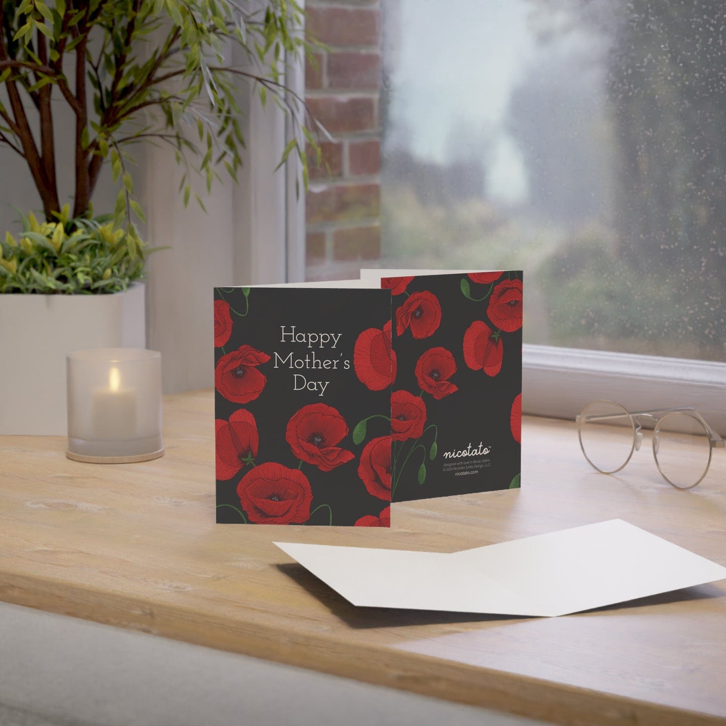 Mother's Day Poppy Flower Greeting Cards