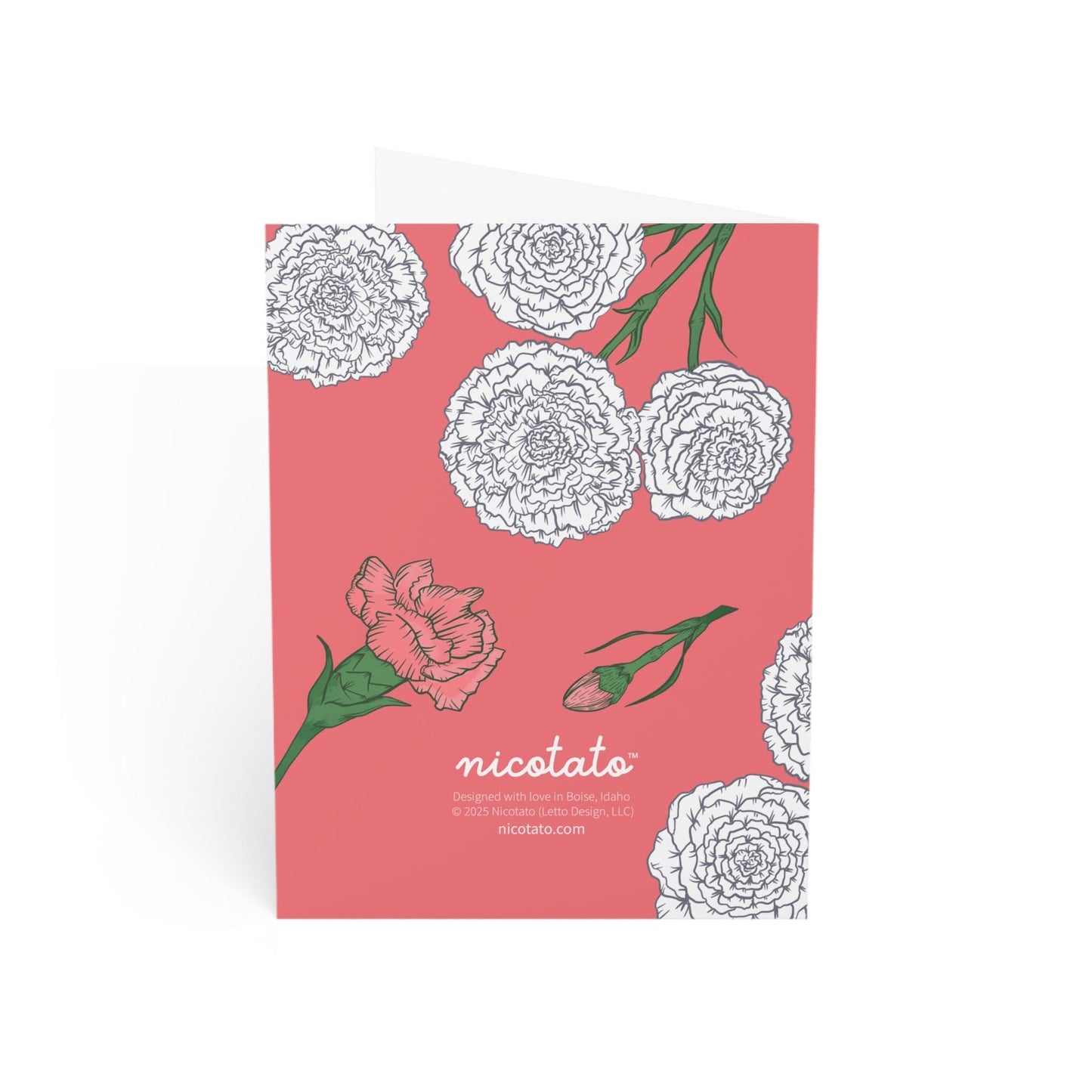 Mother's Day Carnations Greeting Cards