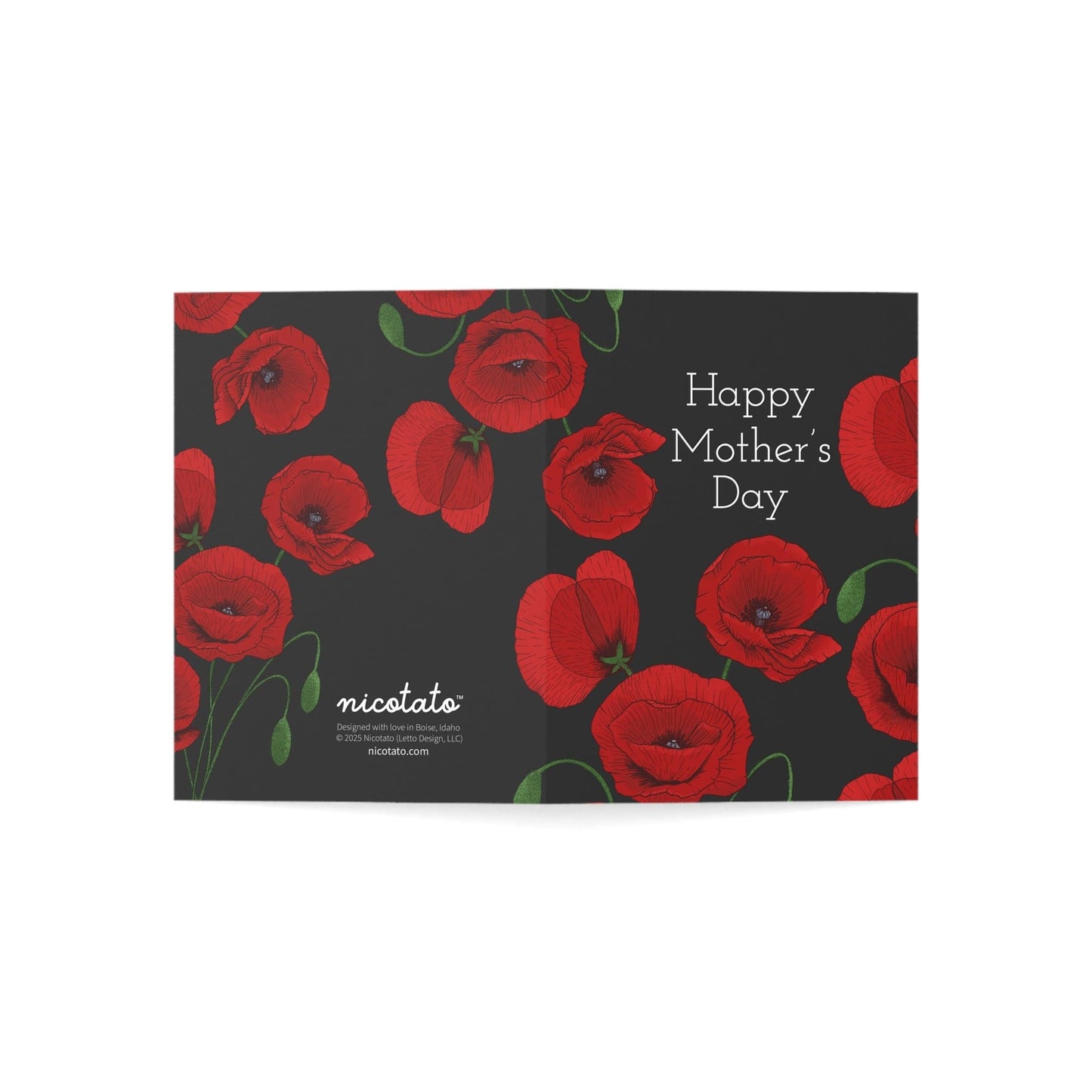 Mother's Day Poppy Flower Greeting Cards