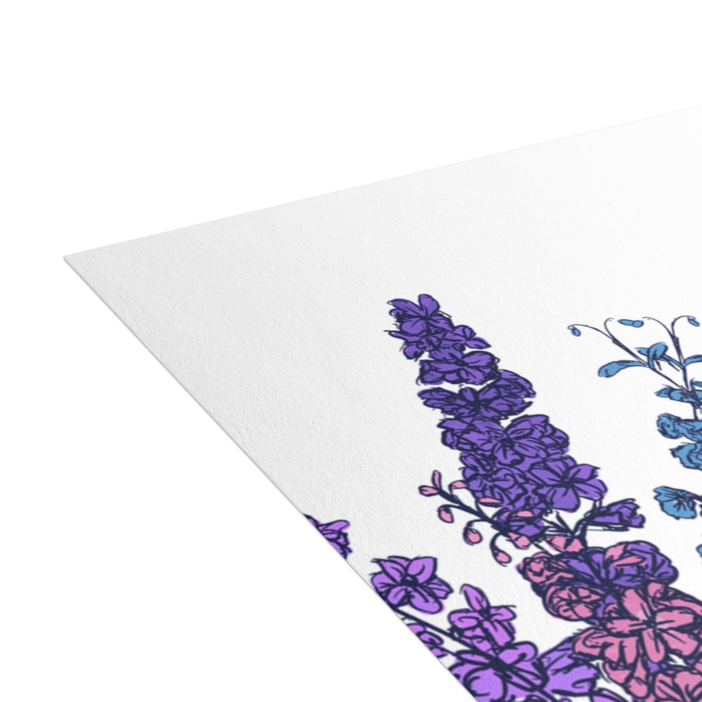 Mother's Day Larkspur Flower Greeting Cards