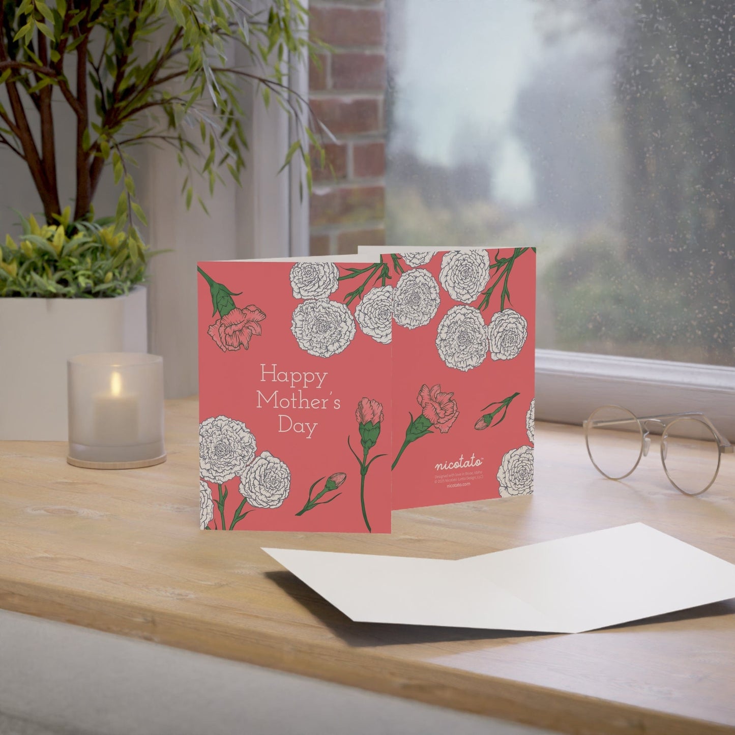 Mother's Day Carnations Greeting Cards