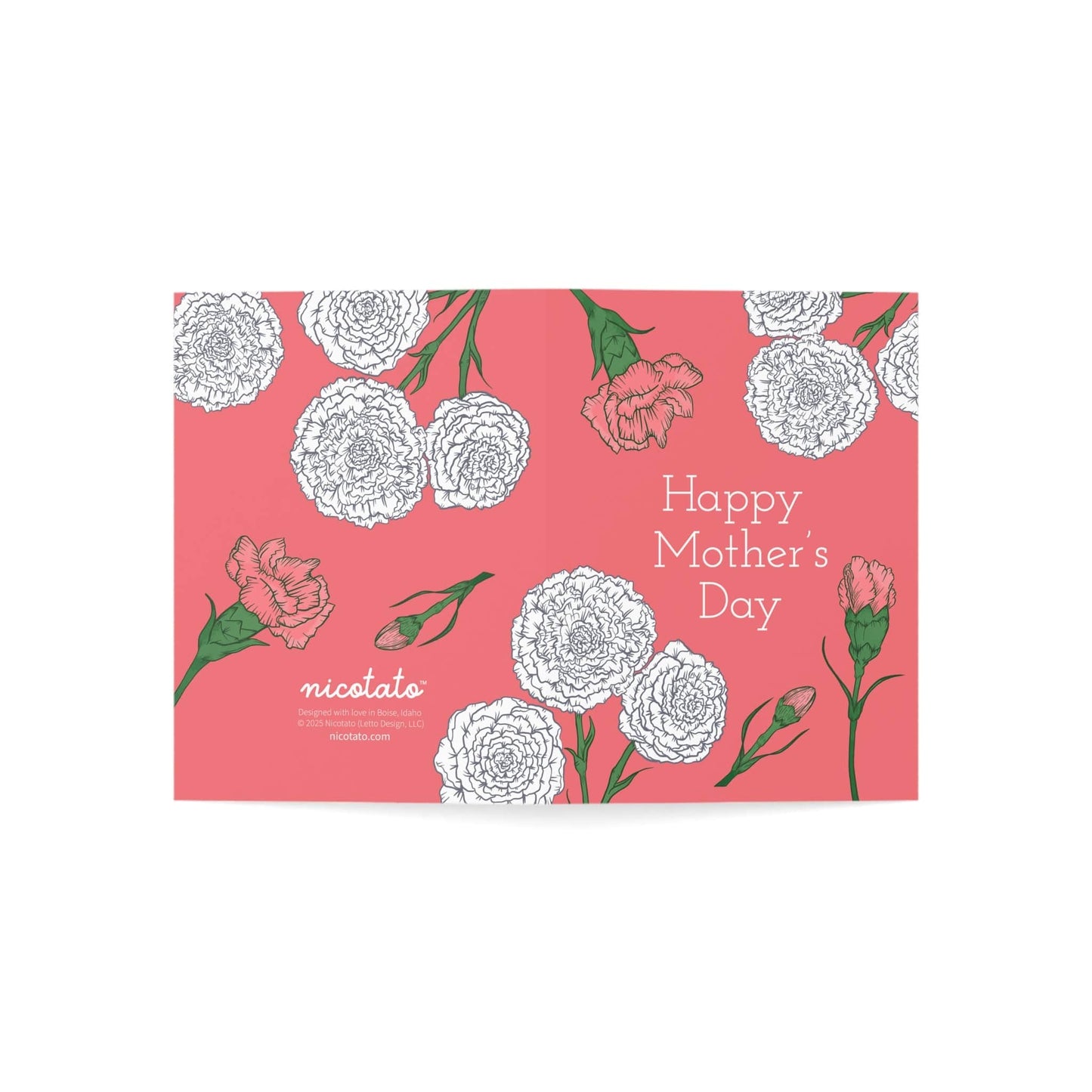 Mother's Day Carnations Greeting Cards
