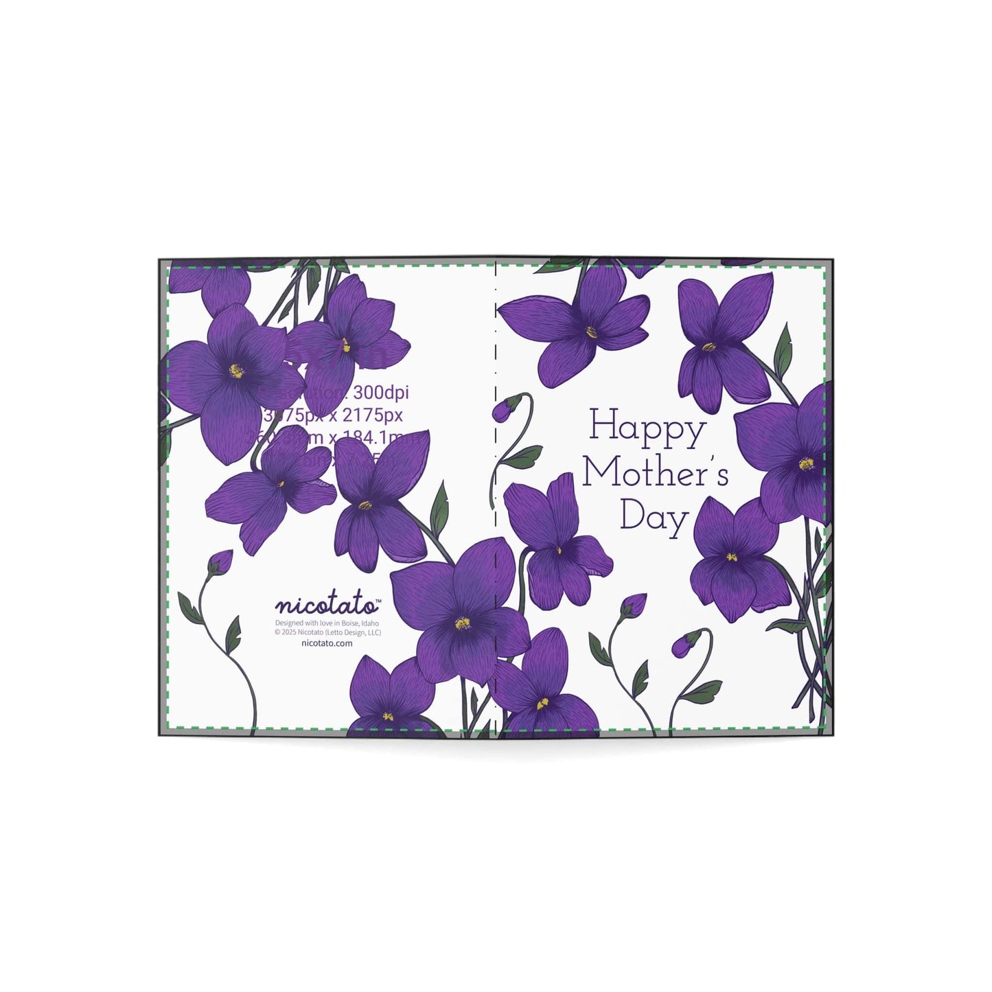 Mother's Day Violets Greeting Cards