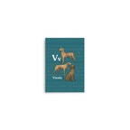 5″×7″ V is for Vizsla: Unframed Hand-Drawn Print for Kids Room