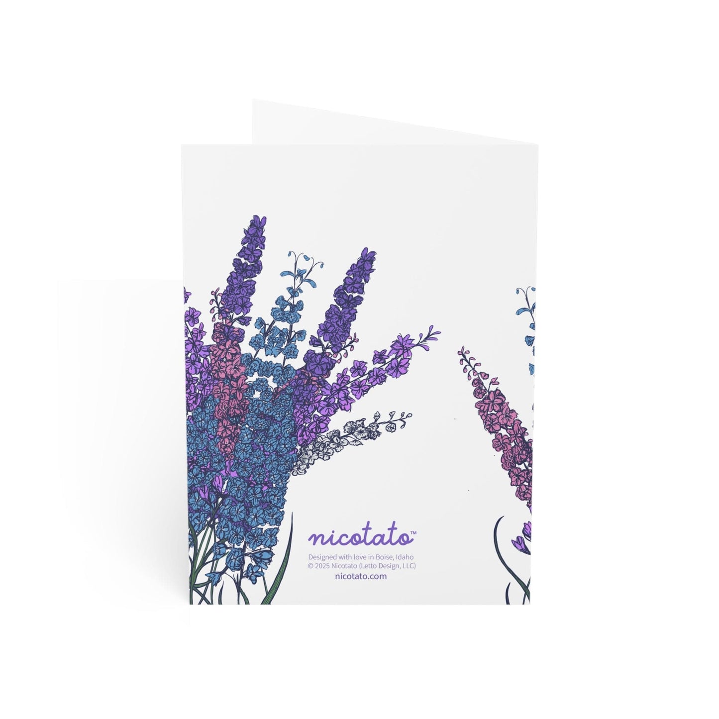 Mother's Day Larkspur Flower Greeting Cards