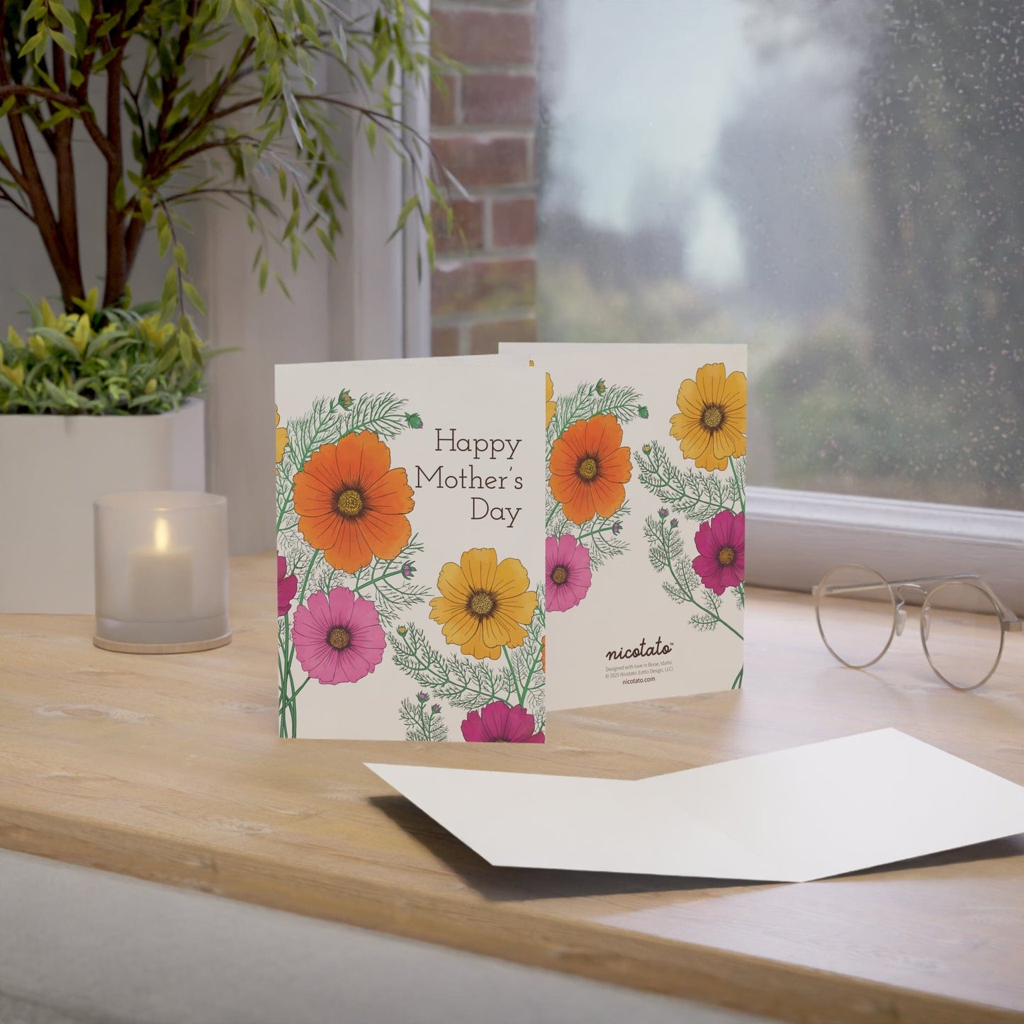 Mother's Day Cosmo Flower Greeting Cards
