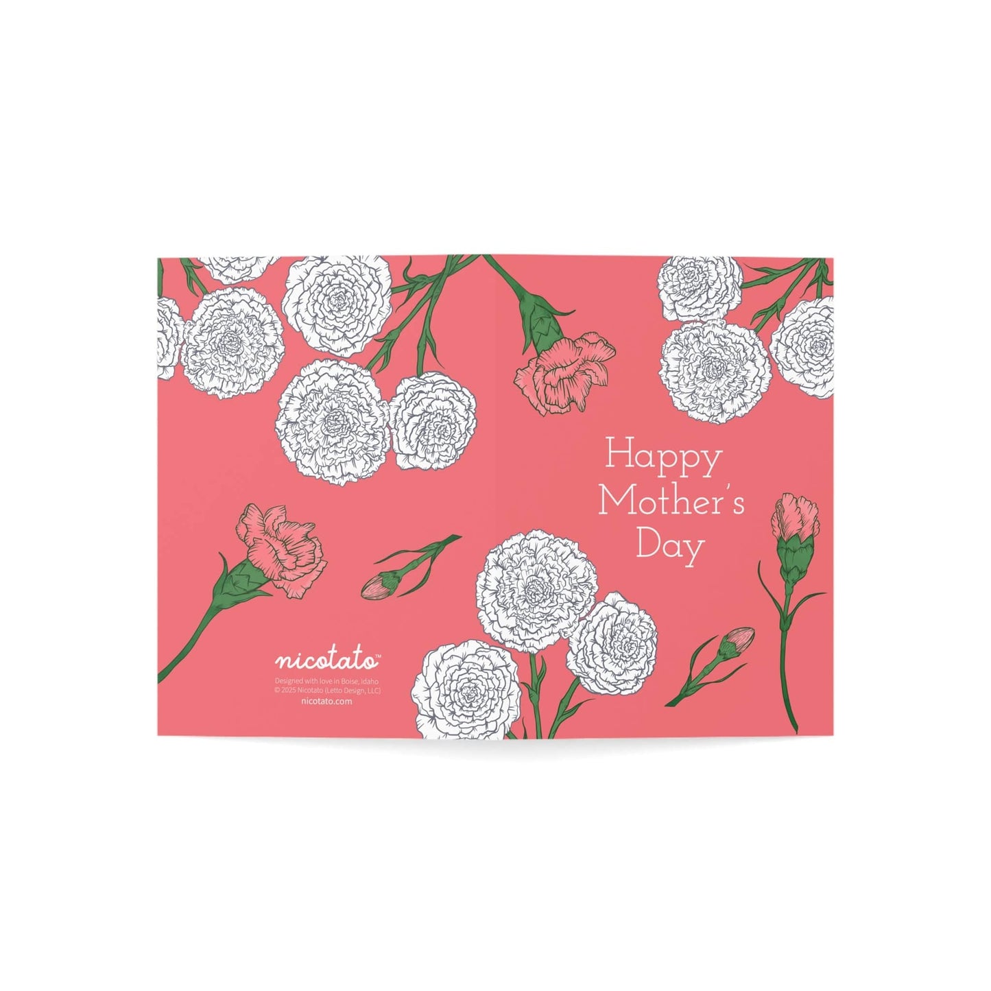 Mother's Day Carnations Greeting Cards