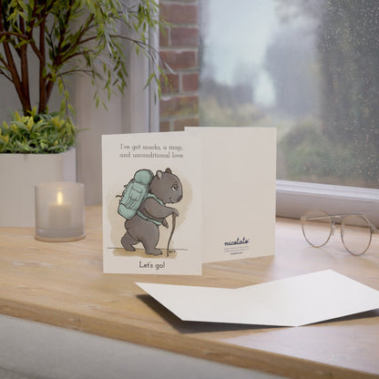 Wombat Adventure Greeting Card