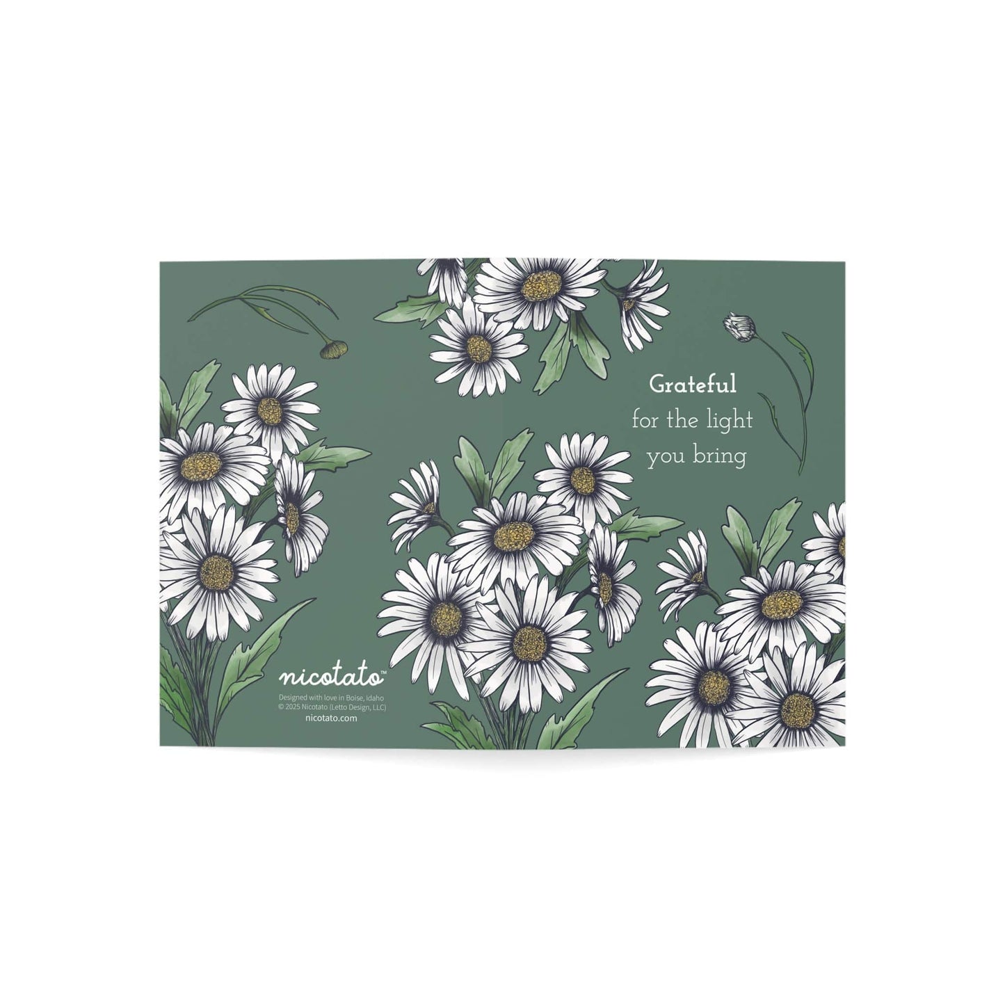 Grateful for the Light You Bring – Daisy Greeting Card