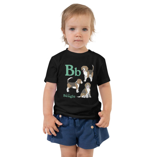 Black / 2T B is for Beagle | Toddler Short Sleeve Tee