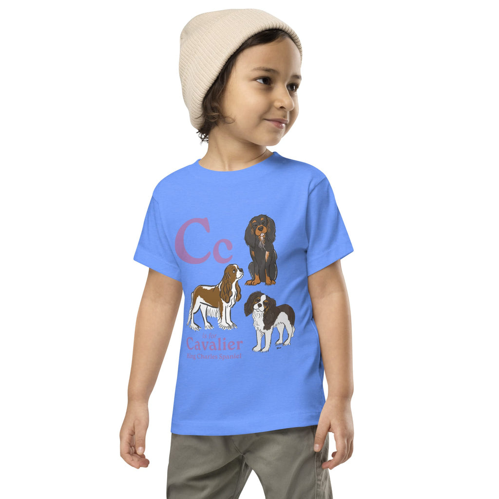 Heather Columbia Blue / 2T C is for Cavalier Toddler Tee
