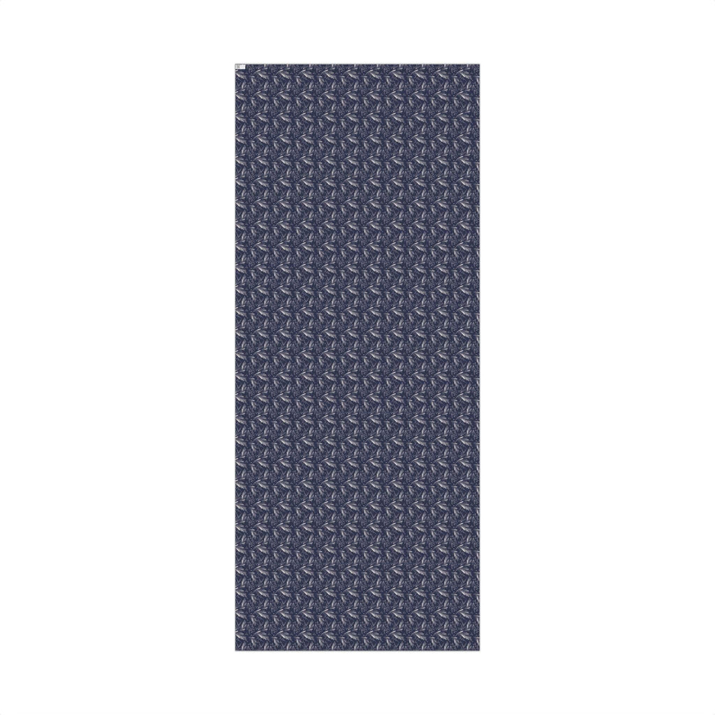 Home Decor 29'' x 72" / Matte Blue Frosted Foliage Gift Wrap Papers