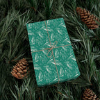 Home Decor 29'' x 72" / Matte Green Frosted Foliage Gift Wrap Papers