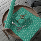 Home Decor 29'' x 72" / Matte Green Frosted Foliage Gift Wrap Papers